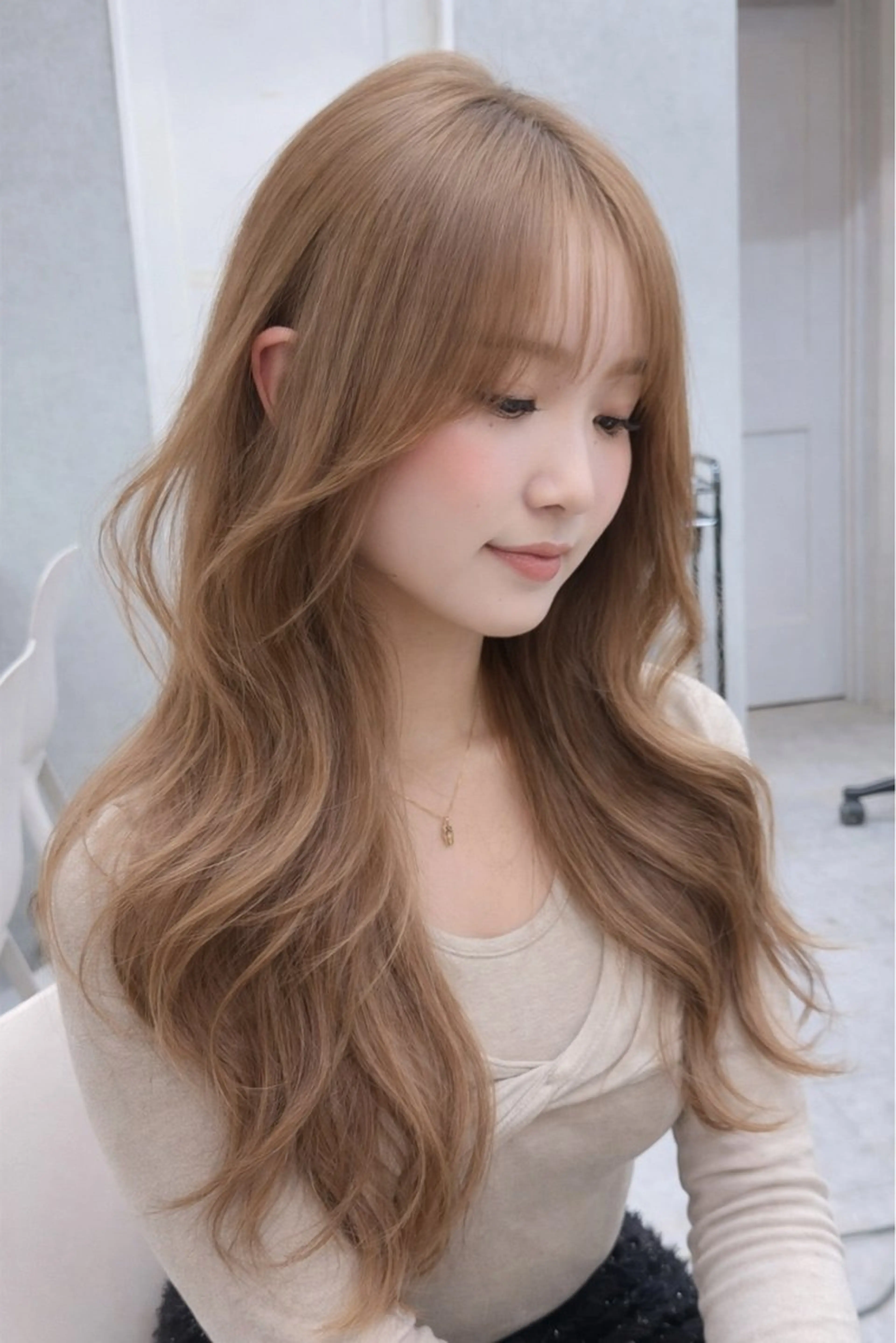 ロング カラー カット ヘアカラー トリートメント ヘアセット レイヤーダブルカラー KYONのヘアスタイル