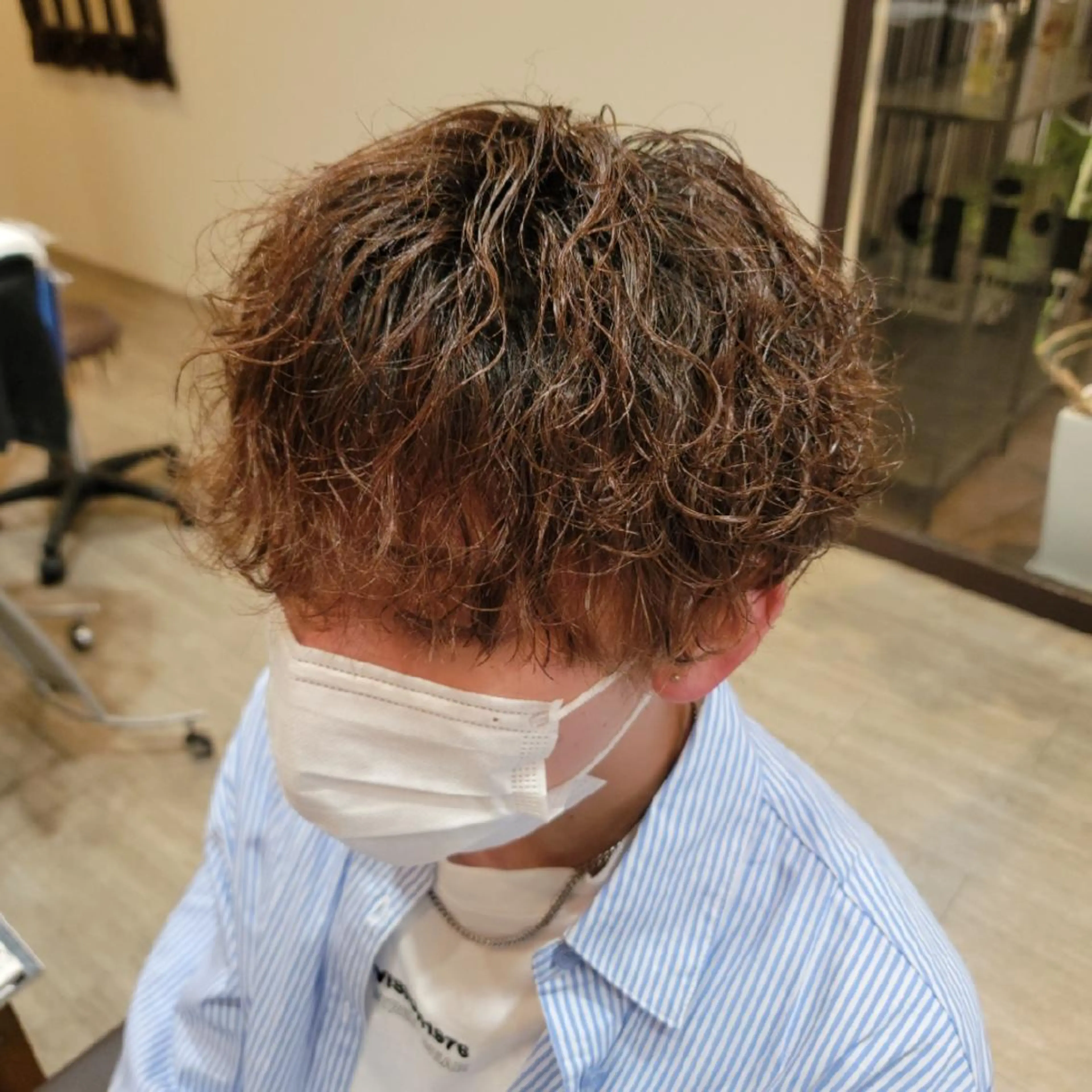 ショート メンズ メンズパーマ 波巻きパーマ カット パーマ 山田 周のヘアスタイル