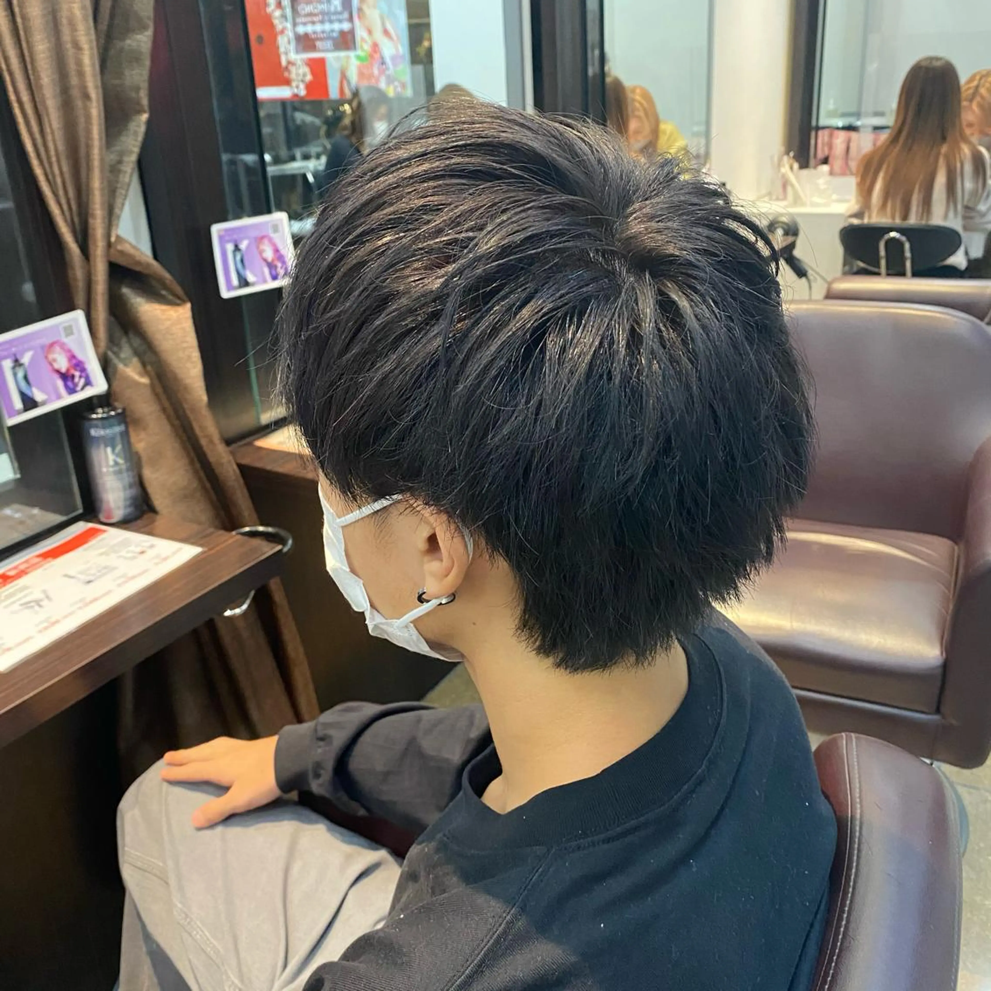 ショート カラー メンズ 酸スト/フェザー パーマ/三谷海斗のヘアスタイル