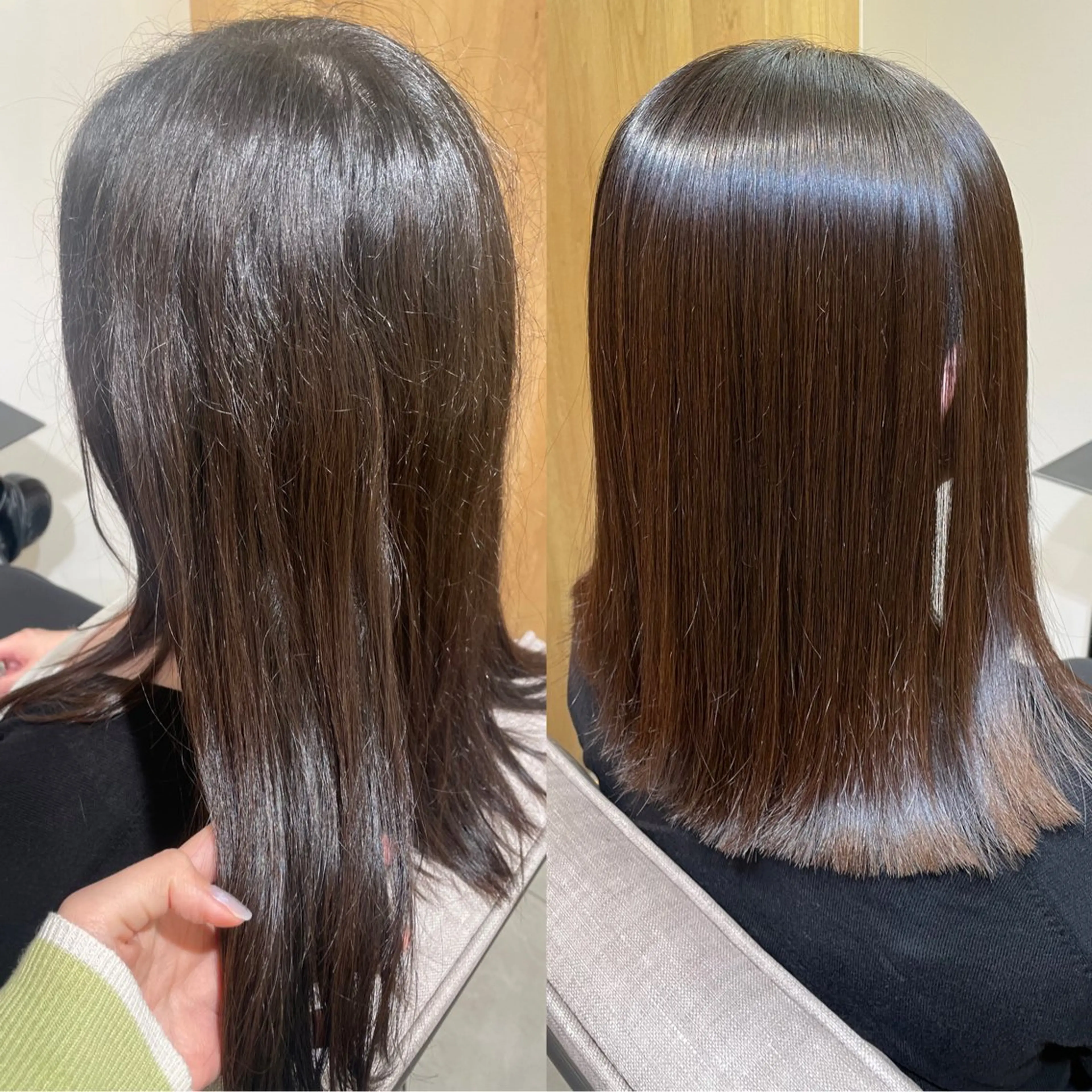 ミディアム 縮毛矯正 縮毛矯正 miyu 美髪縮毛矯正𓂃꙳⋆のヘアスタイル