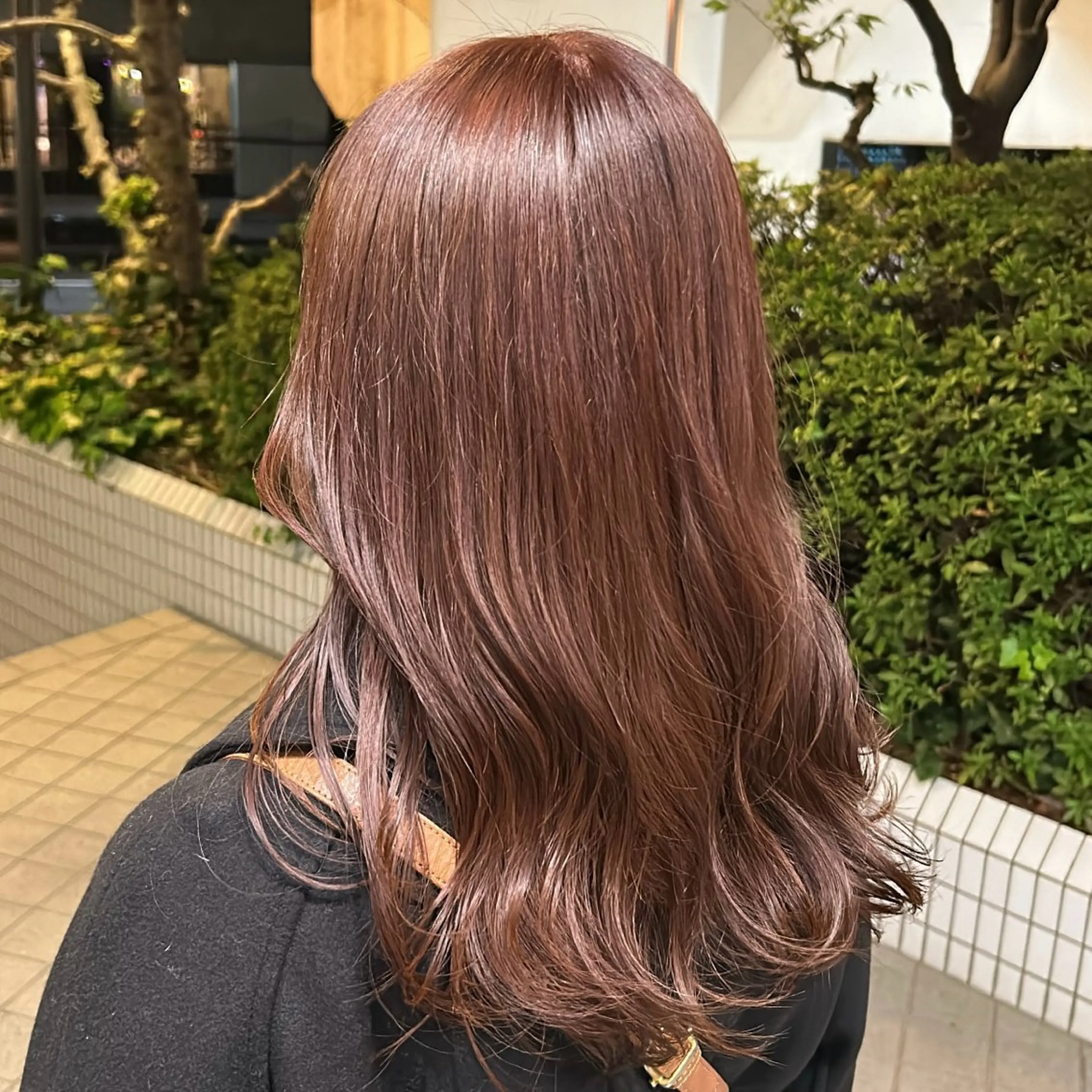 セミロング カラー ベージュカラー ピンクカラー ピンクベージュ ヘアカラー nana/ボブ/ レイヤー/梅田のヘアスタイル