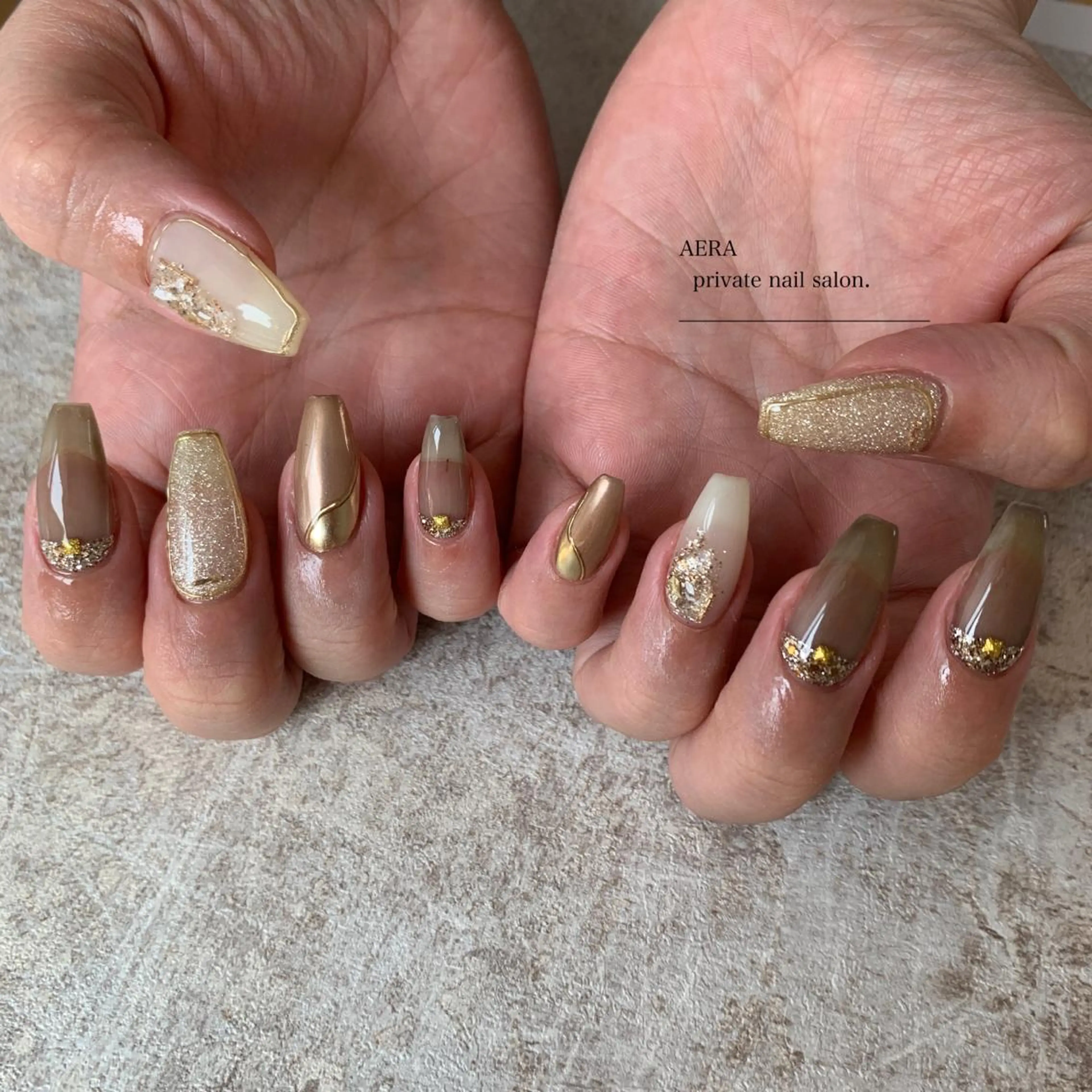 ネイル ハンドネイル AERA nail shino🐱⸝꙳のネイルデザイン
