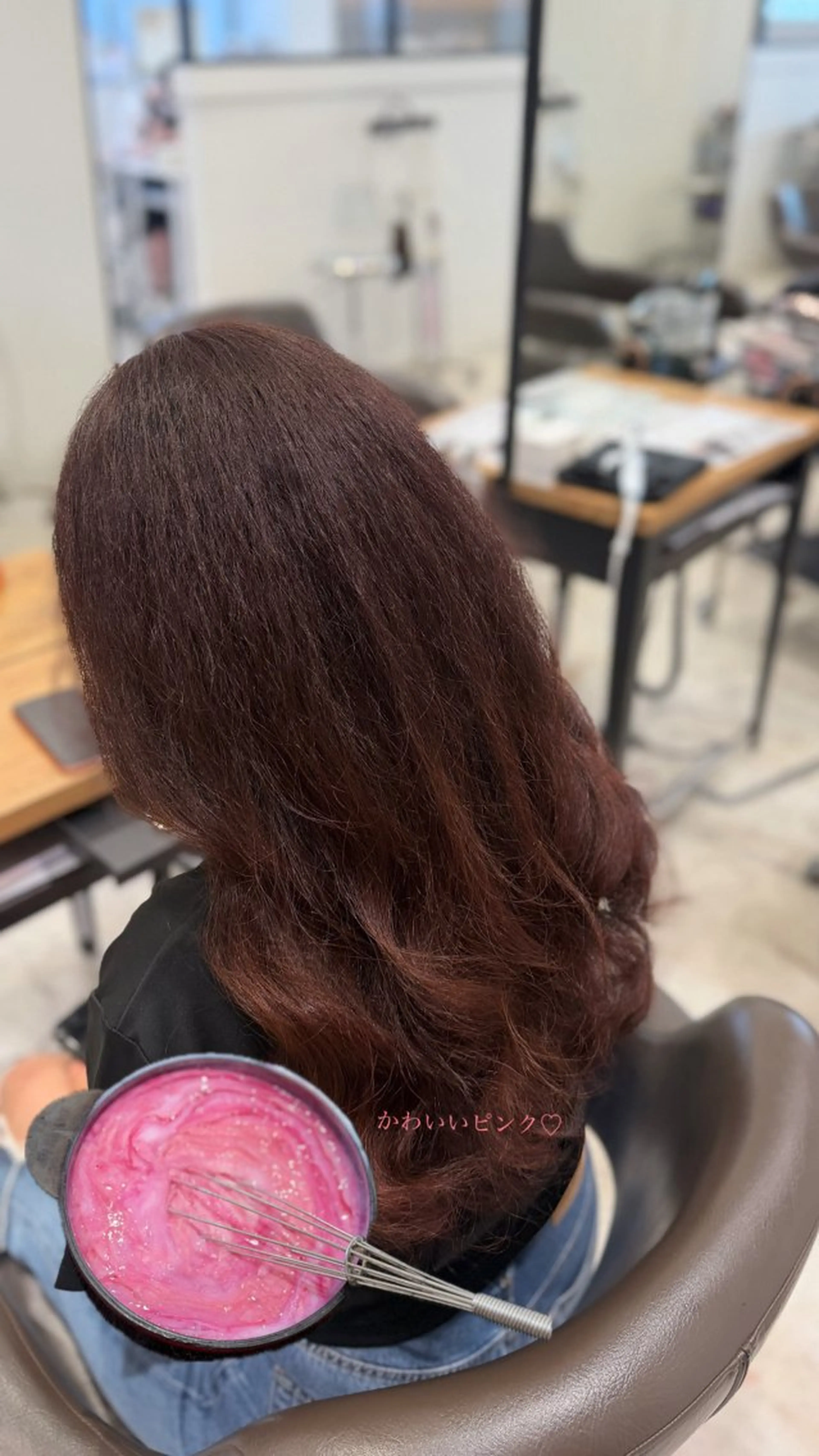 カラー ブラウンカラー ピンクカラー ヘアカラー 竹之内 夢羅のヘアスタイル