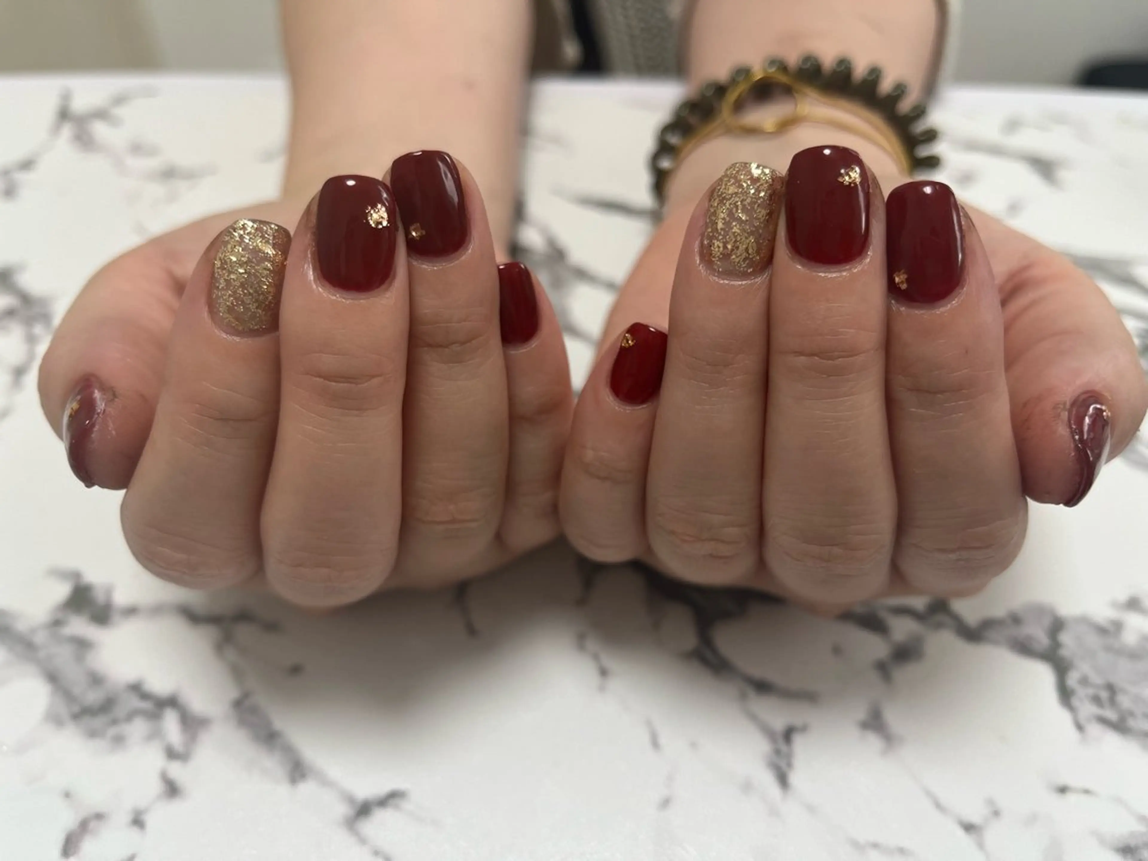 ネイル ボルドー ek.nail⭐︎ kanaのネイルデザイン