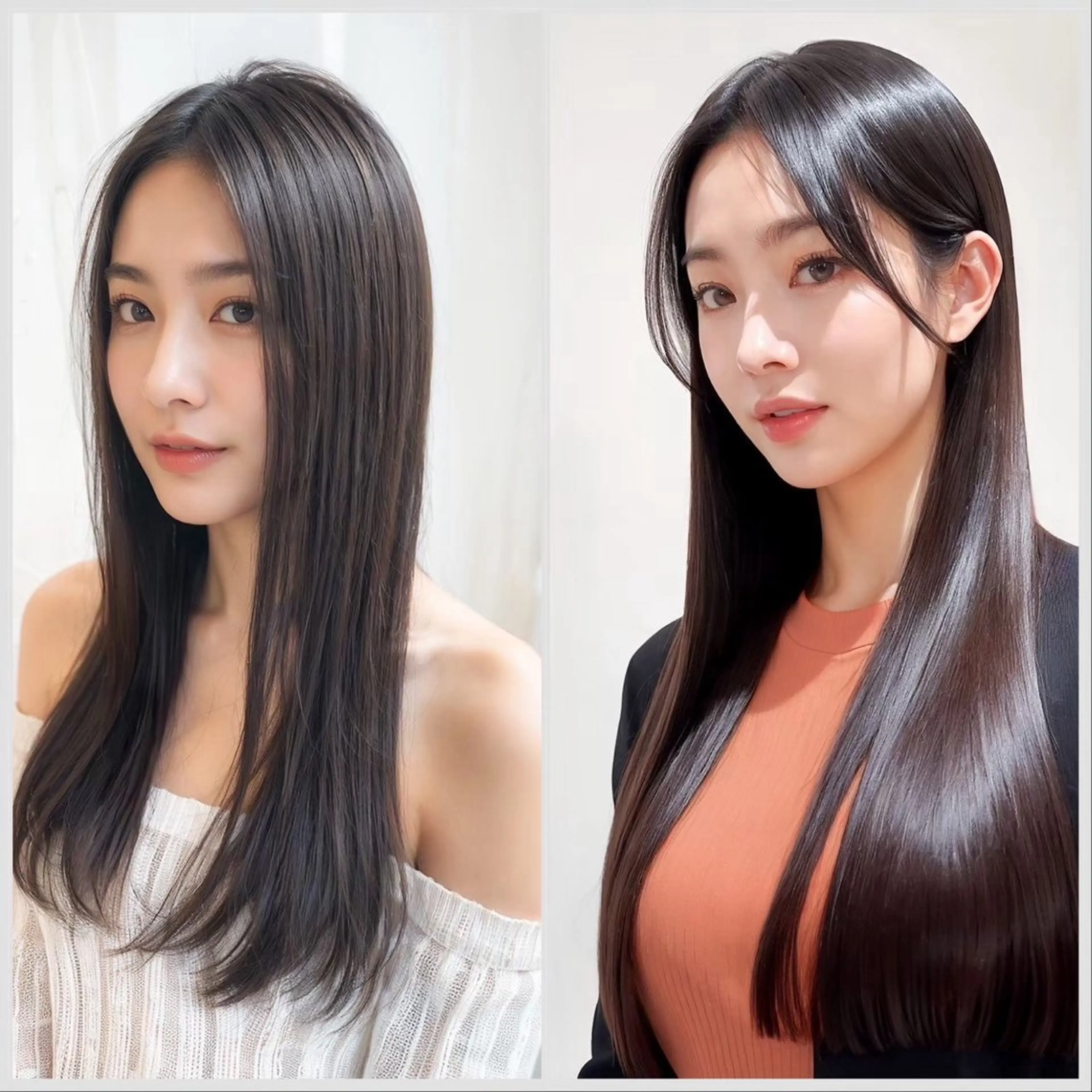 ロング カラー ダブルカラー ハイトーンカラー ボブ 顔周りカット 髪質改善 カット ヘアカラー トリートメント RISE SWELL 江坂momoneのヘアスタイル