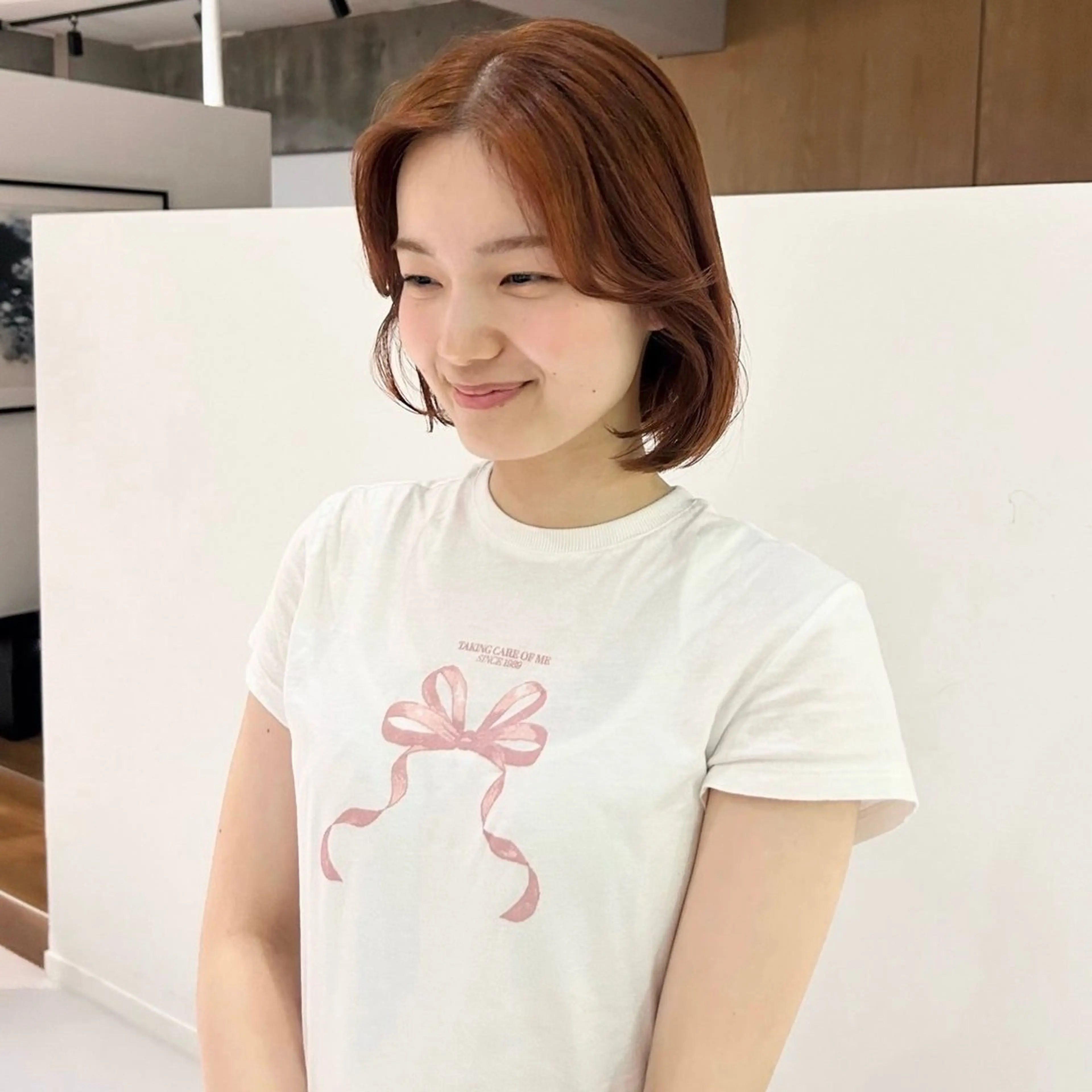 ミディアム ボブ レイヤーカット/暖色 カラー/mao🎀のヘアスタイル