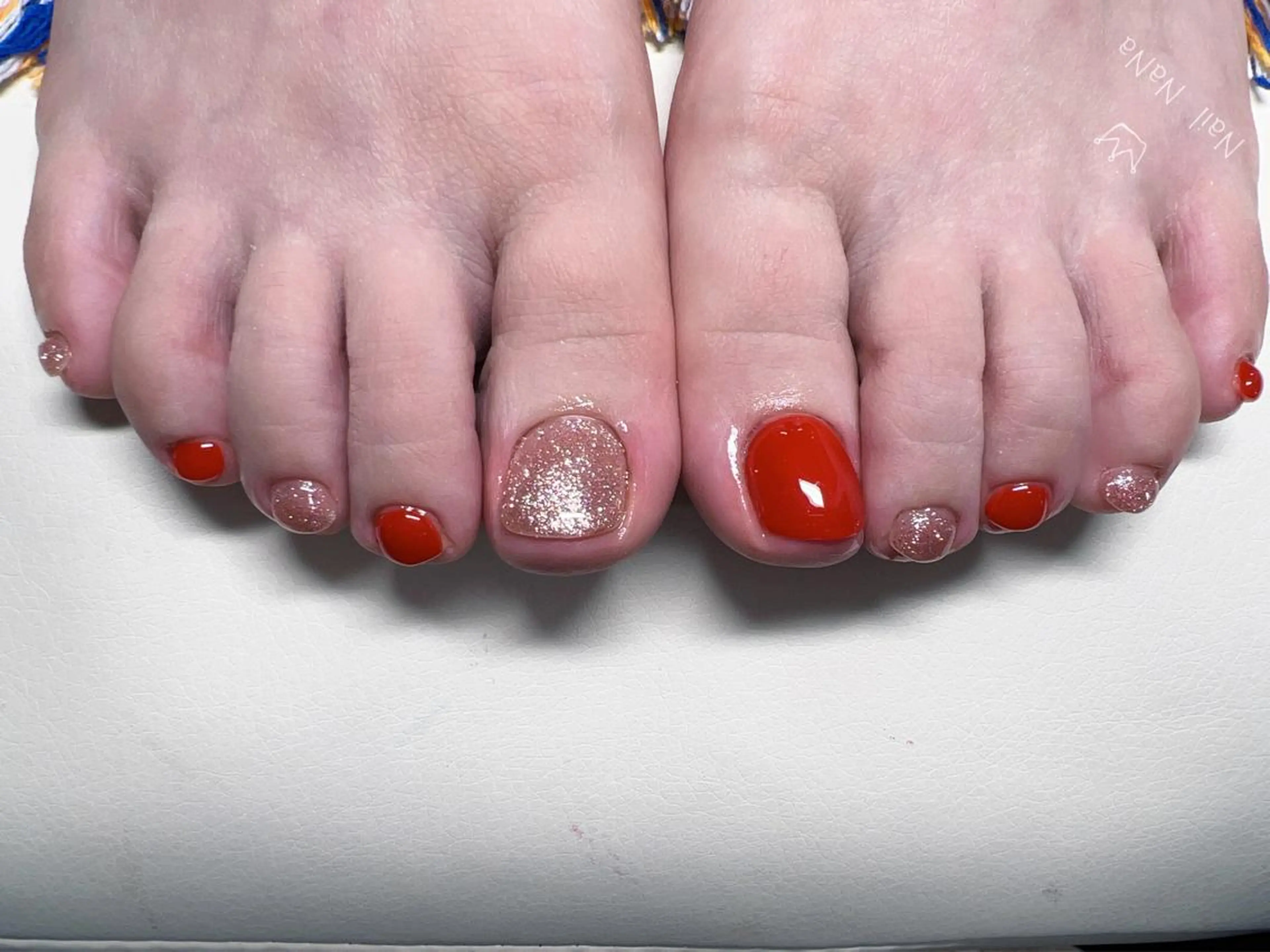 ショート カラー ネイル フットネイル Nail NaNaのネイルデザイン