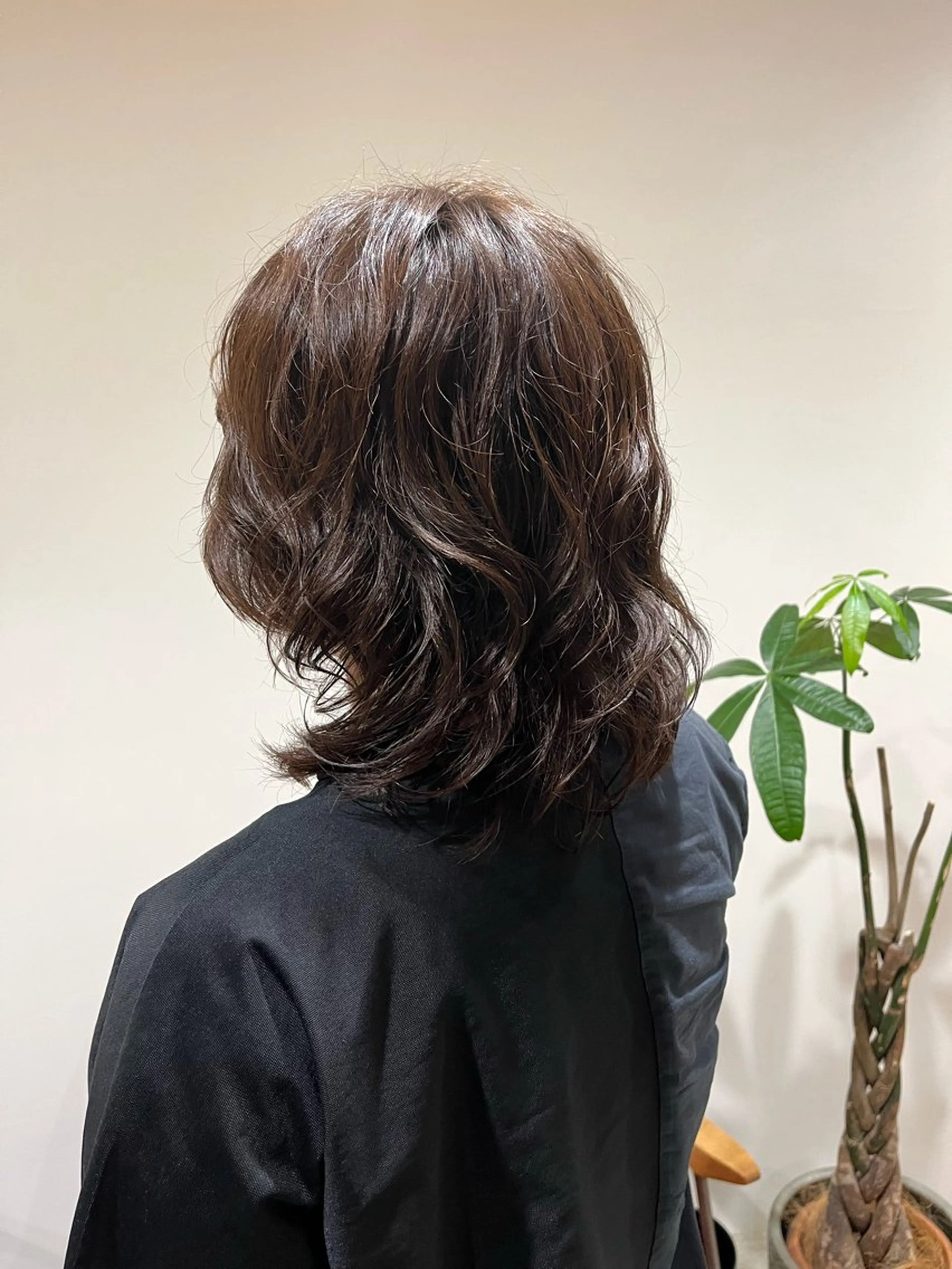 ミディアム ミディアムパーマ ウルフカット カット パーマ 梅田美容室/カット /Maoのヘアスタイル