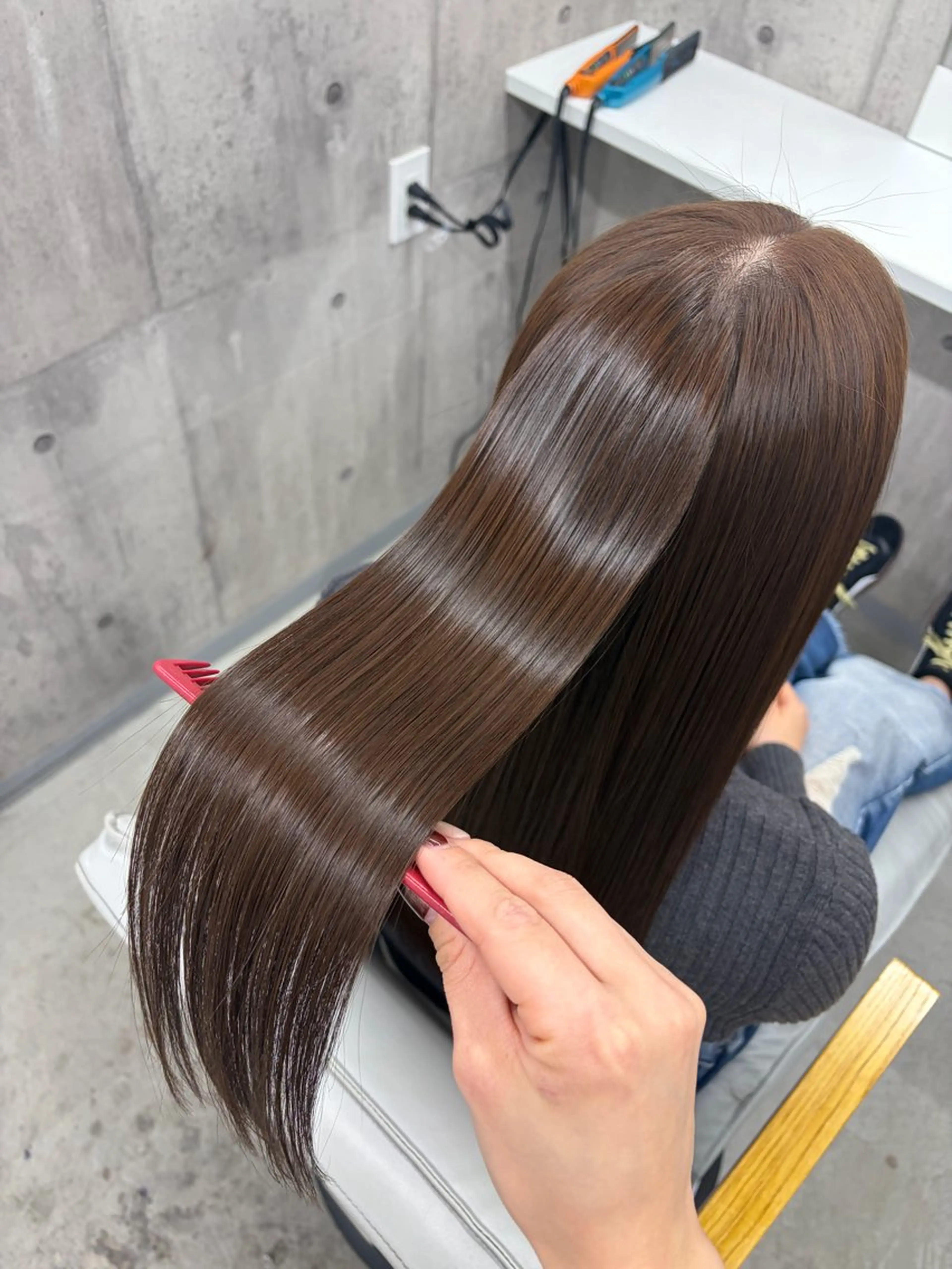 ロング カラー カット ヘアカラー トリートメント ageless/ nana/髪質改善のヘアスタイル