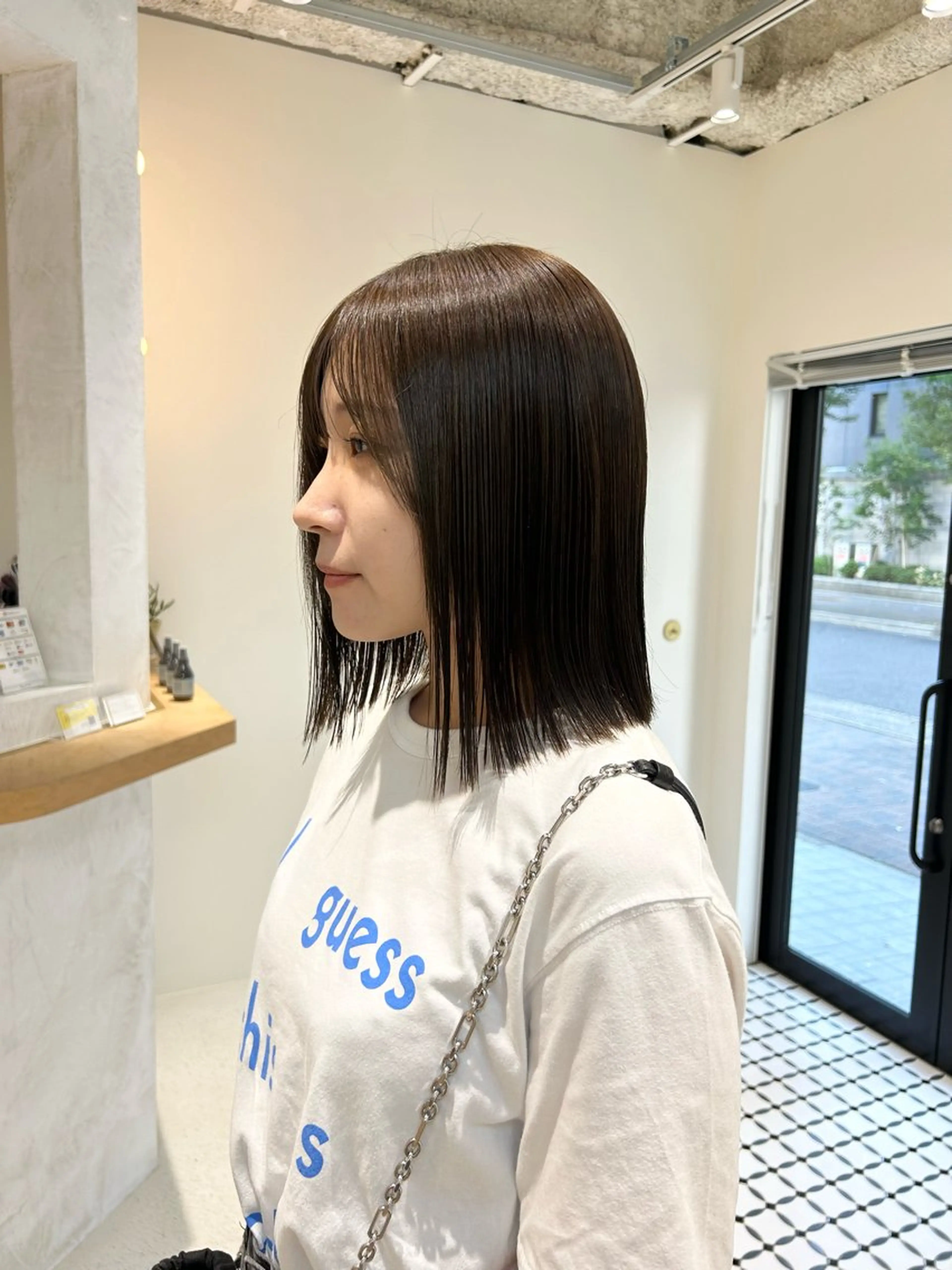 ミディアム 田中 樹奈のヘアスタイル