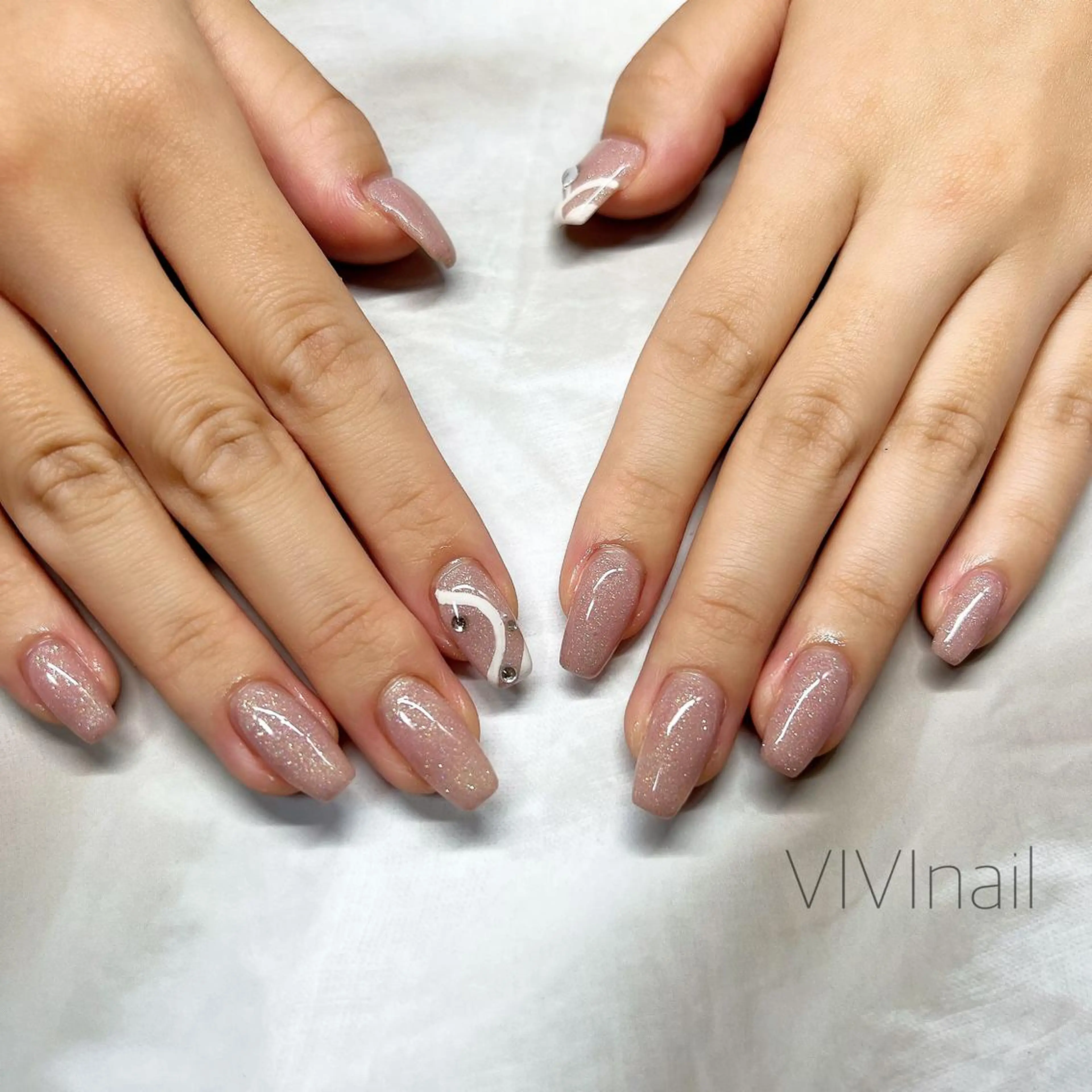 ネイル ピンク ハンドネイル vivi nailのネイルデザイン