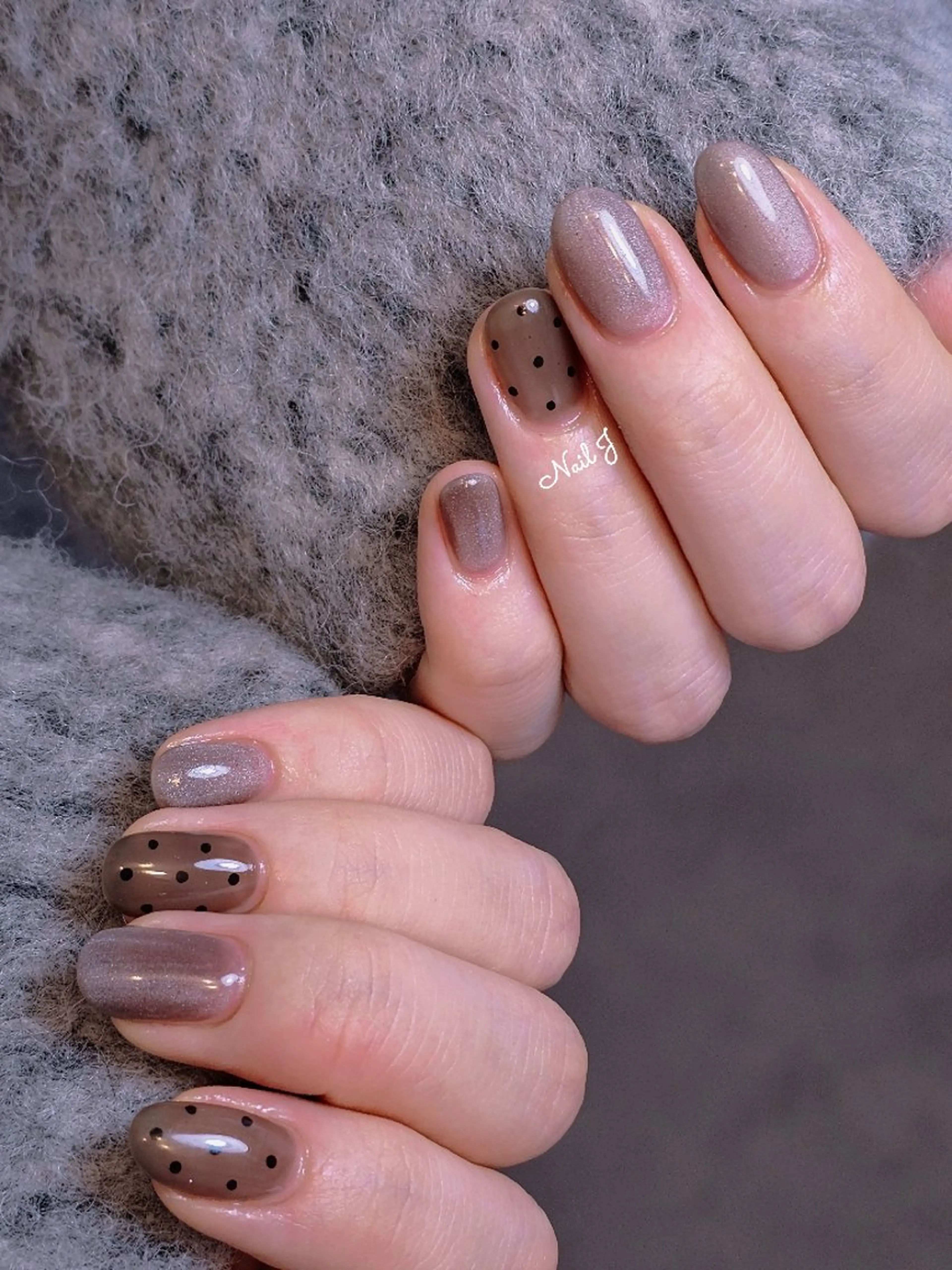 ネイル 韓国ネイル 冬ネイル ハンドネイル Nail Jのネイルデザイン