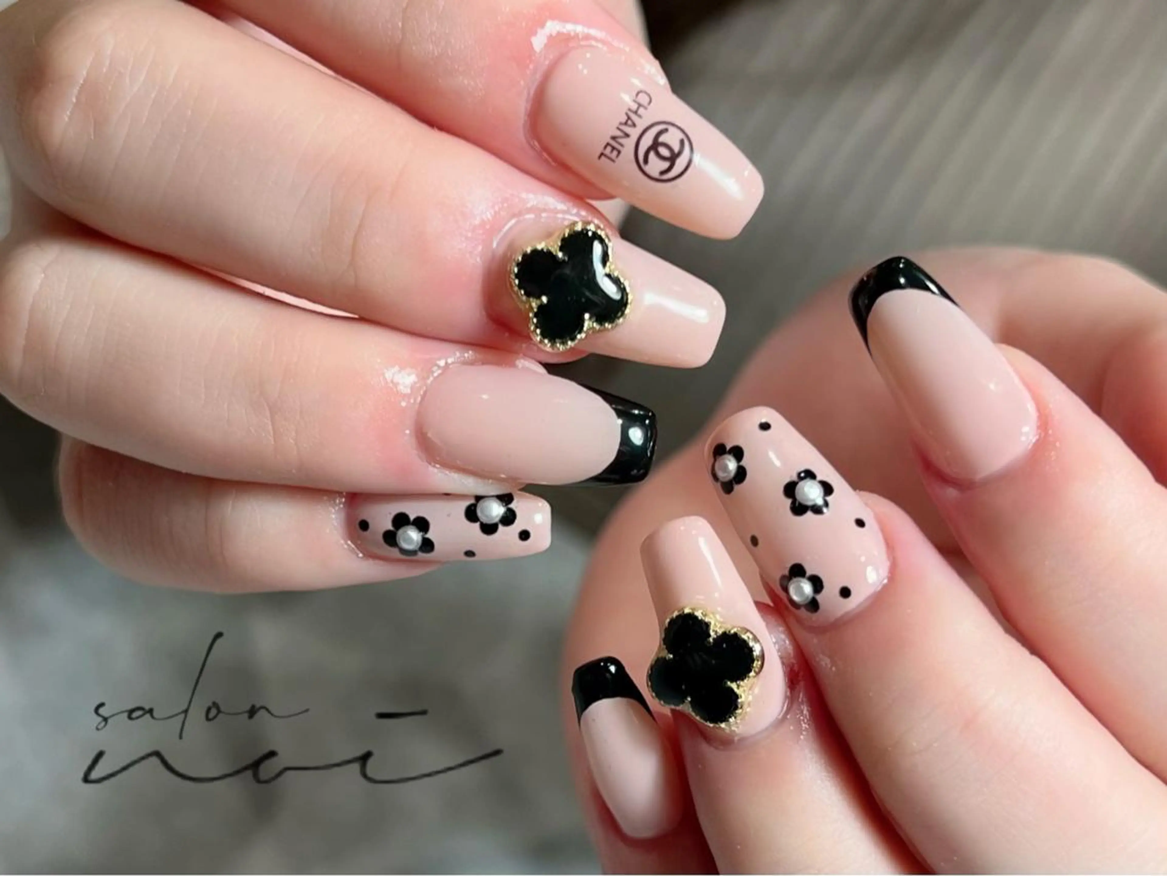 ネイル ロングネイル スカルプネイル ハンドネイル salon noiのネイルデザイン