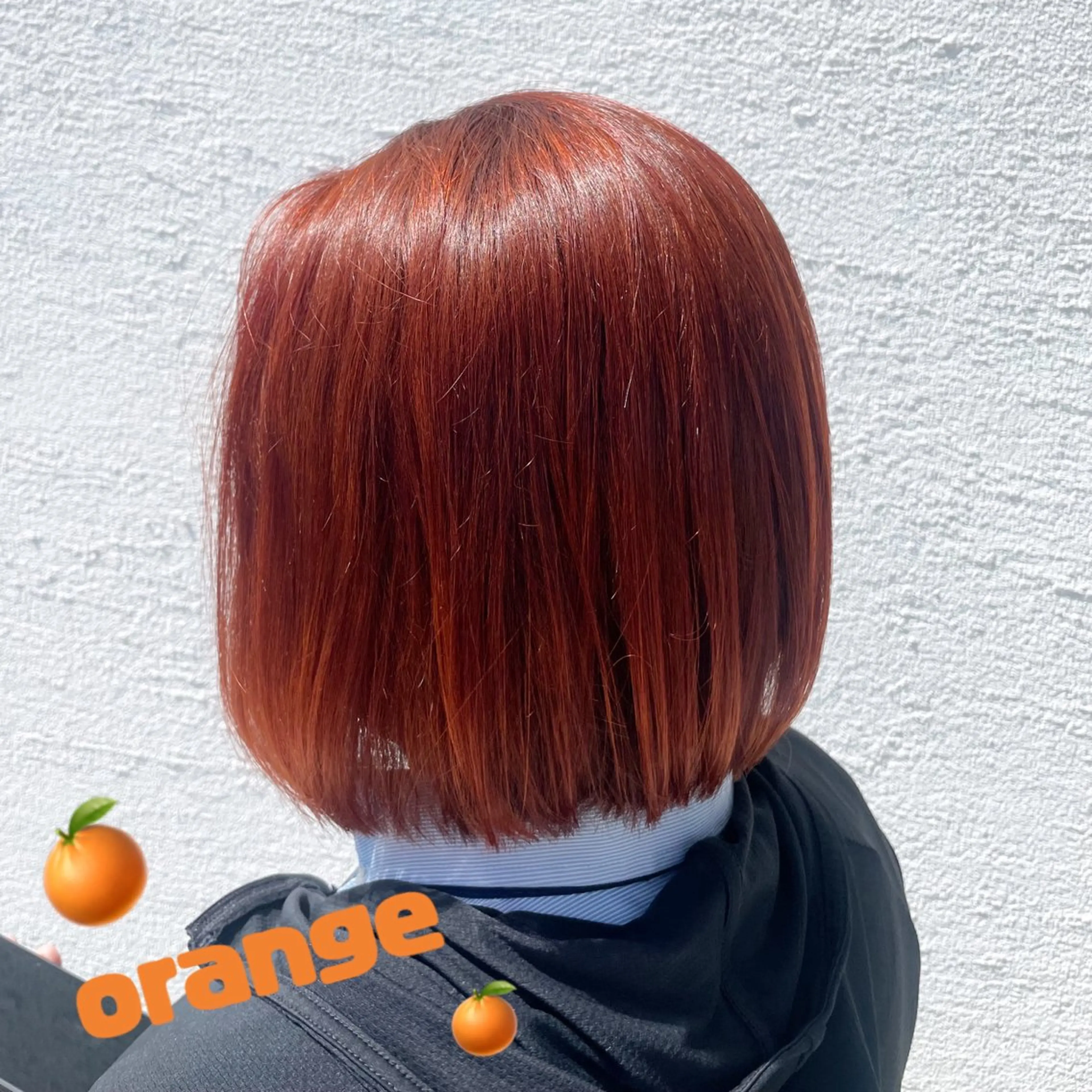 カラー オレンジ picasso yume/ボブカットのヘアスタイル