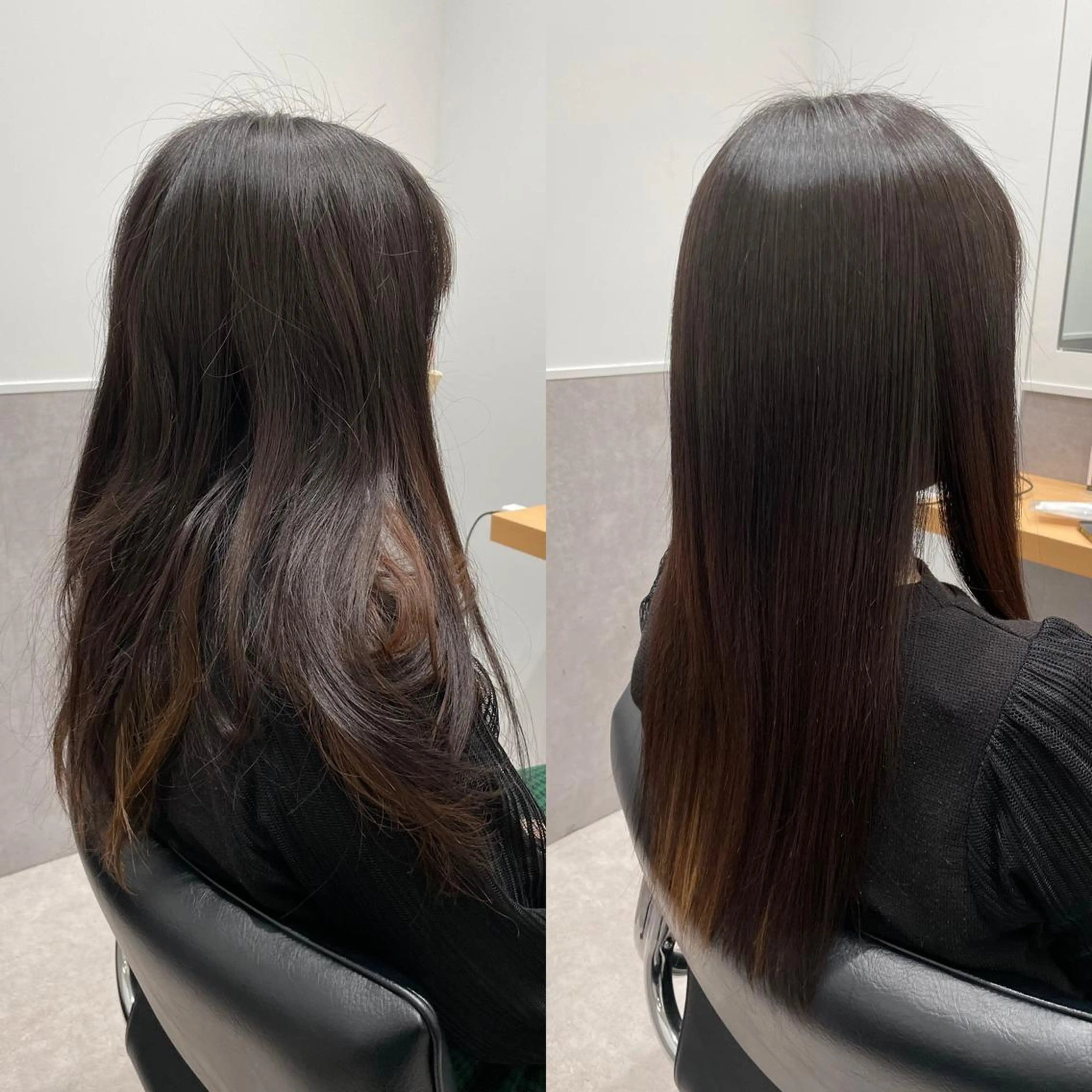 セミロング 縮毛矯正 トリートメント 酸熱トリートメント トリートメント 髪質改善ヘアケア 艶髪特化/上田のヘアスタイル