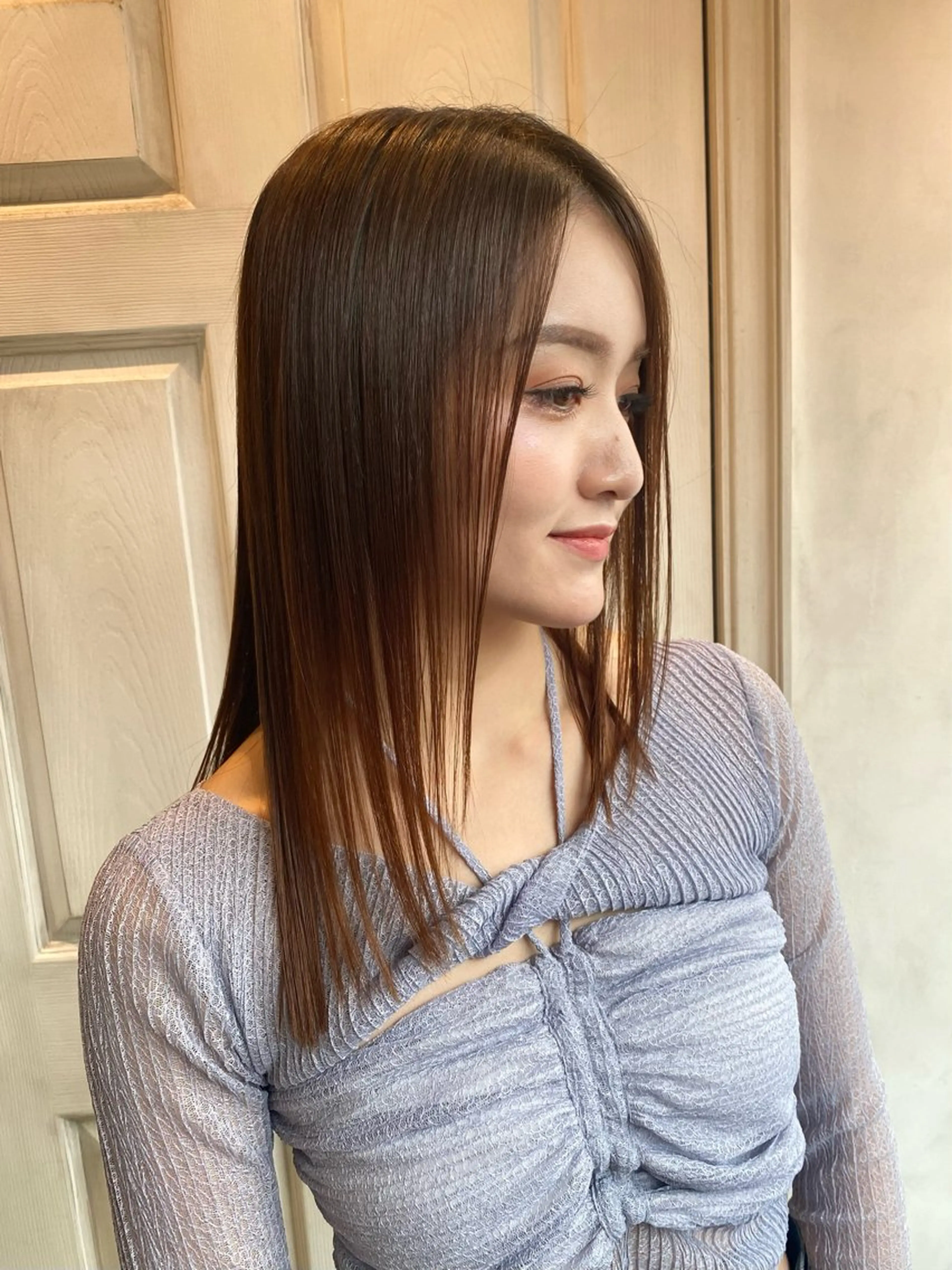 ロング トリートメント 縮毛矯正 千 田のヘアスタイル