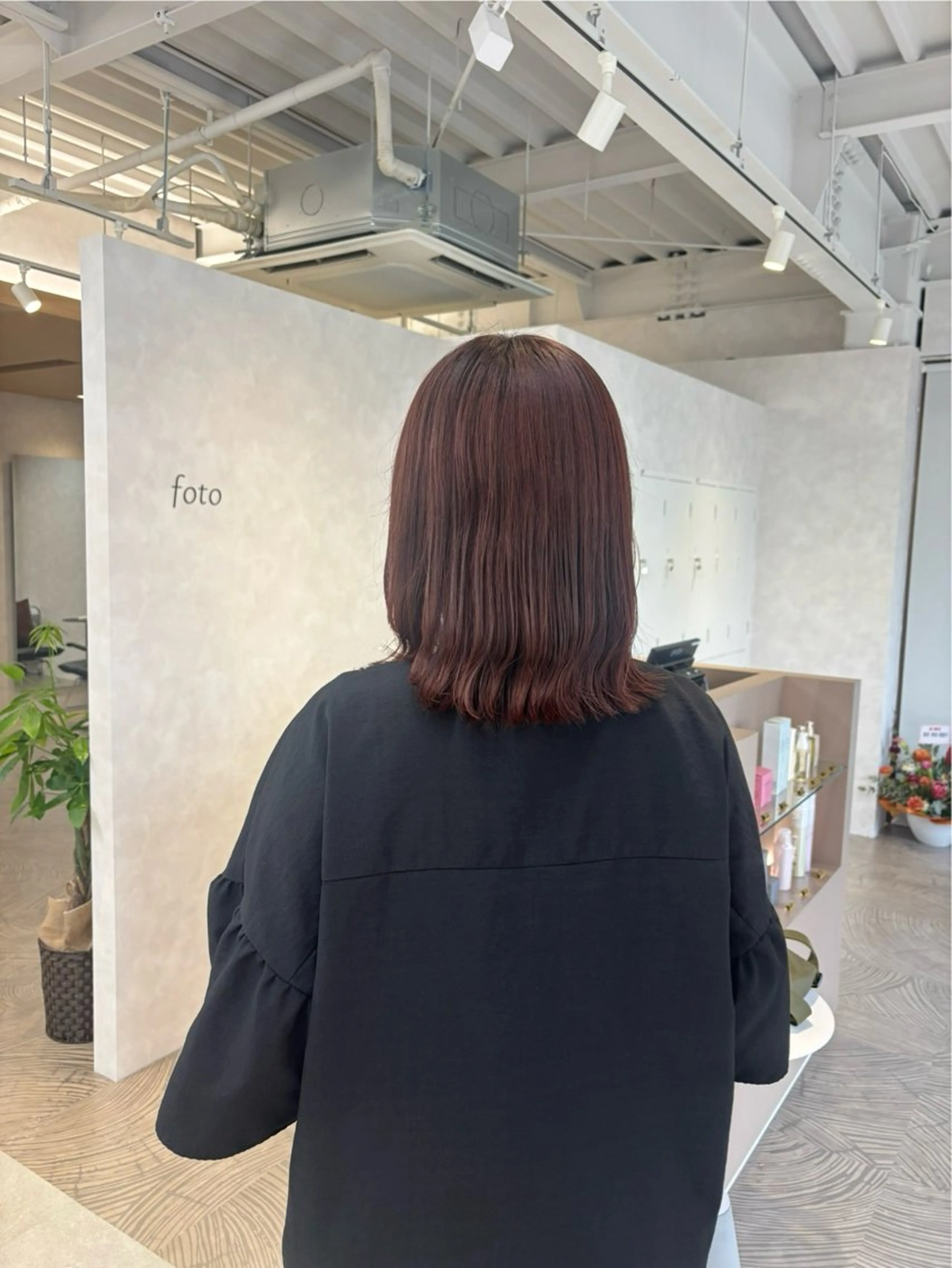 ミディアム カラー yoshino /ナチュラル縮毛のヘアスタイル