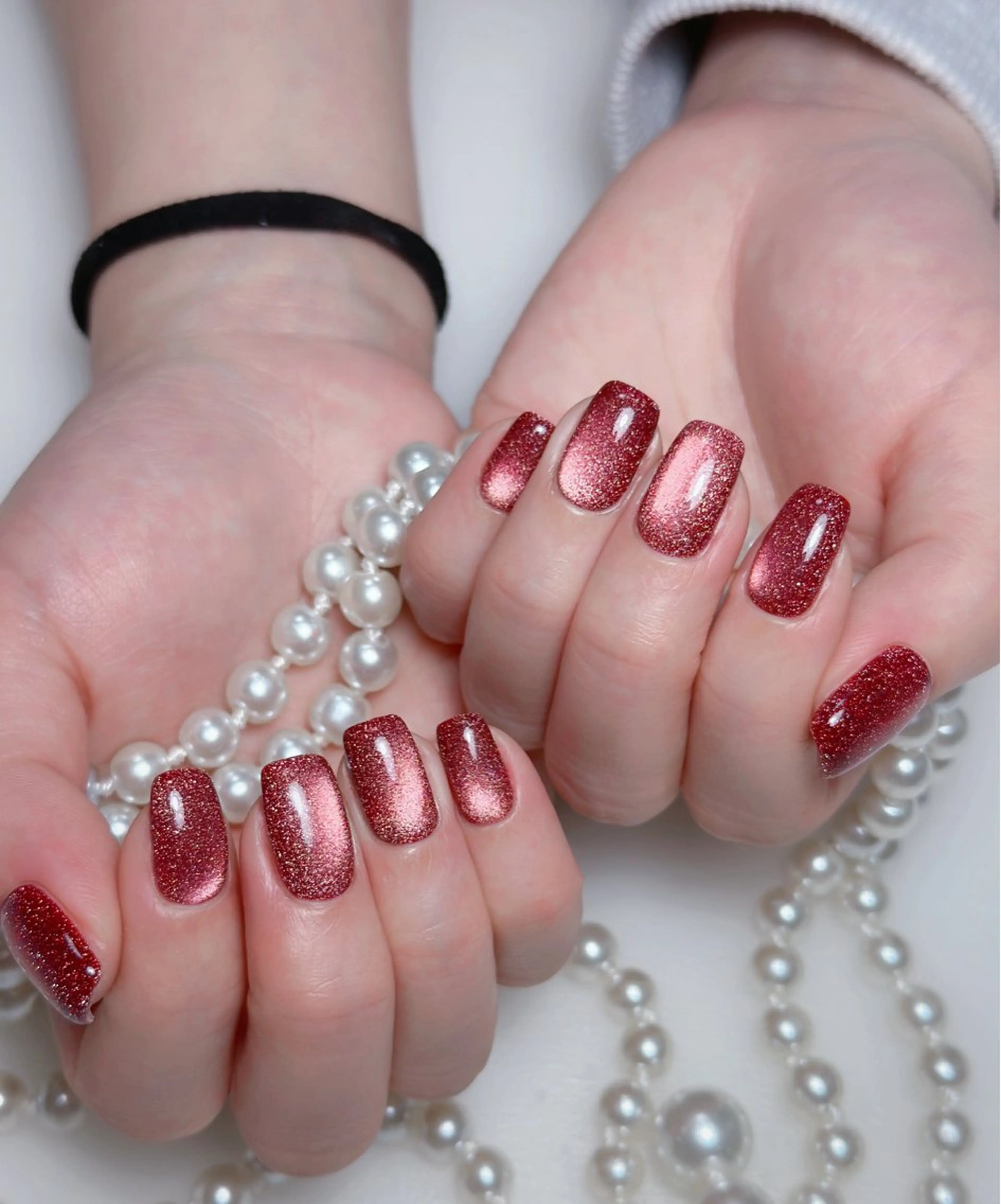 ネイル オーロラネイル 長さ出し フットネイル 韓国ネイル ラメ(グリッター) 👍thumbs up nail👍のネイルデザイン