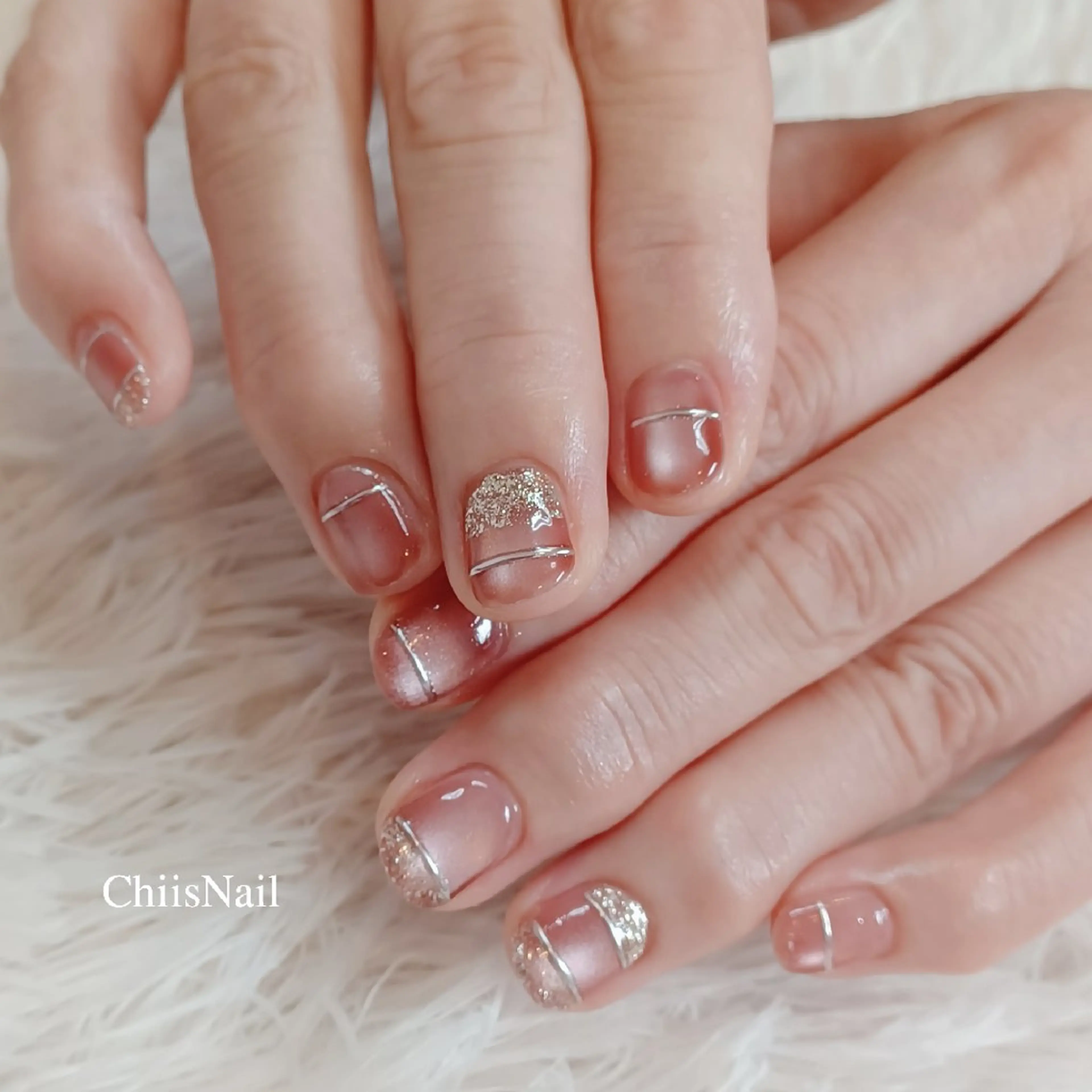 ネイル マグネットネイル オフィスネイル ChiisNail ﾁｨｽﾞﾈｲﾙのネイルデザイン