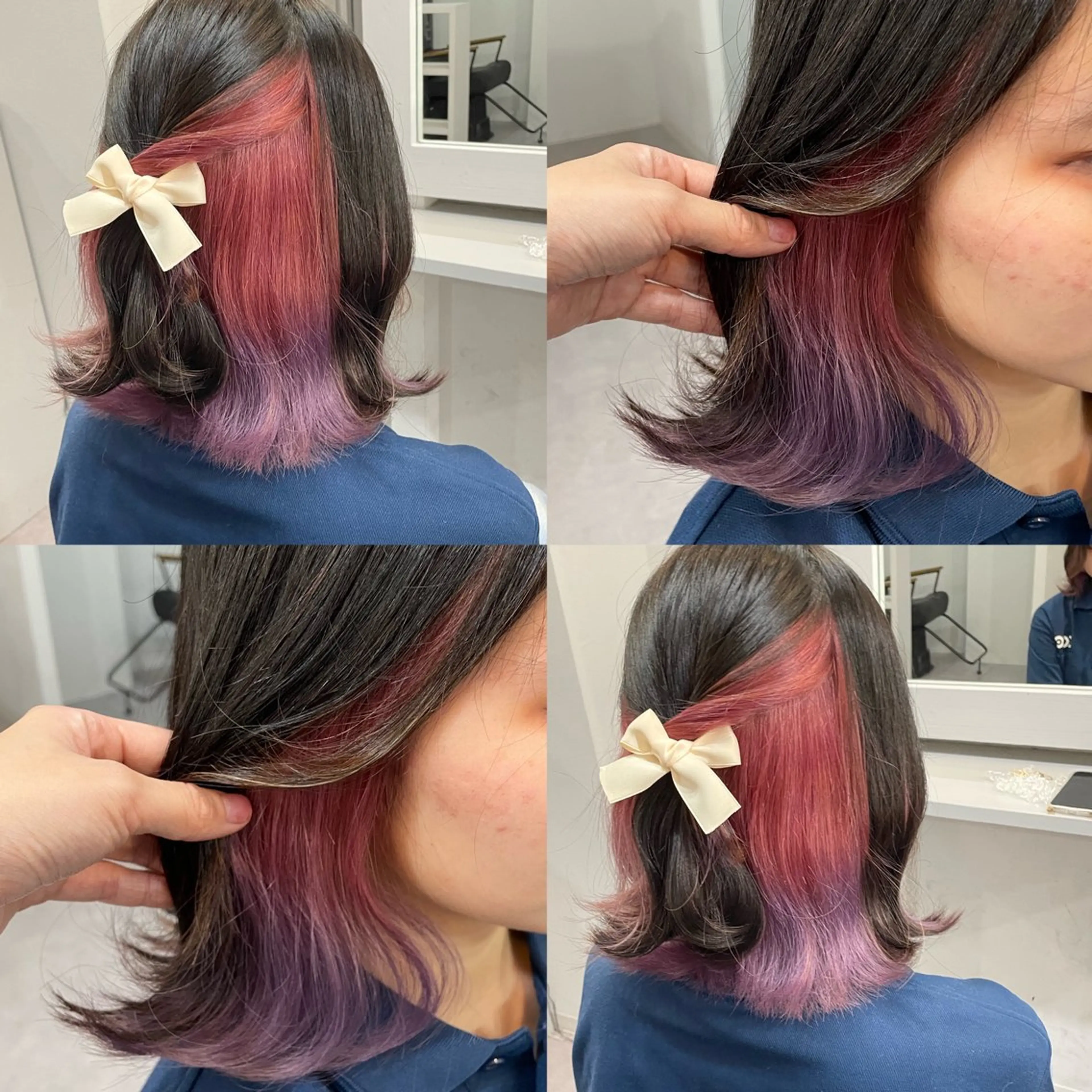 ミディアム カラー グラデーションカラー Cielro/ダブル カラー/西田咲希のヘアスタイル