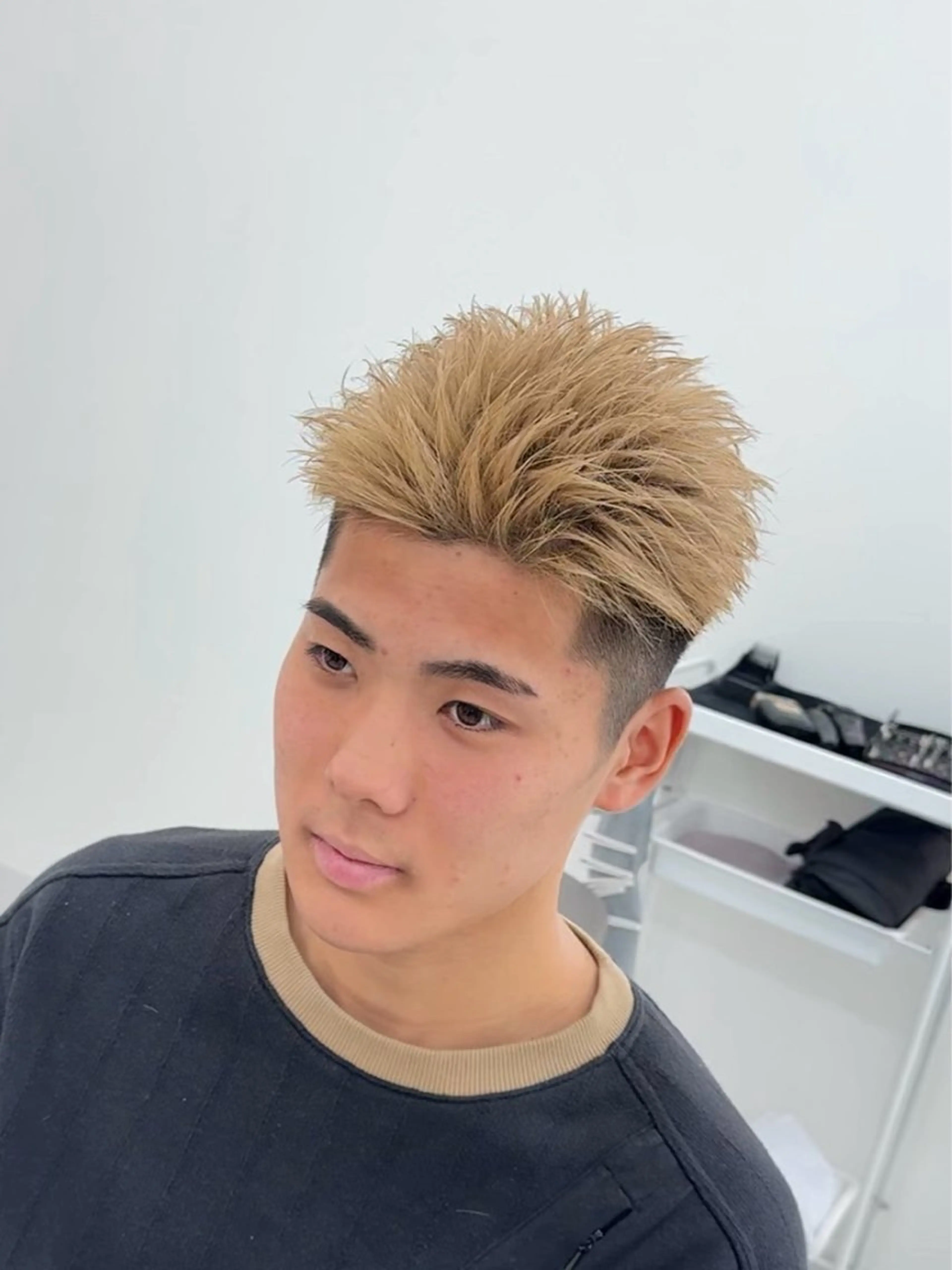 ショート カラー メンズ カット ヘアカラー 🐑メンズパーマ🐑 秋山深【メンズ限定】のヘアスタイル