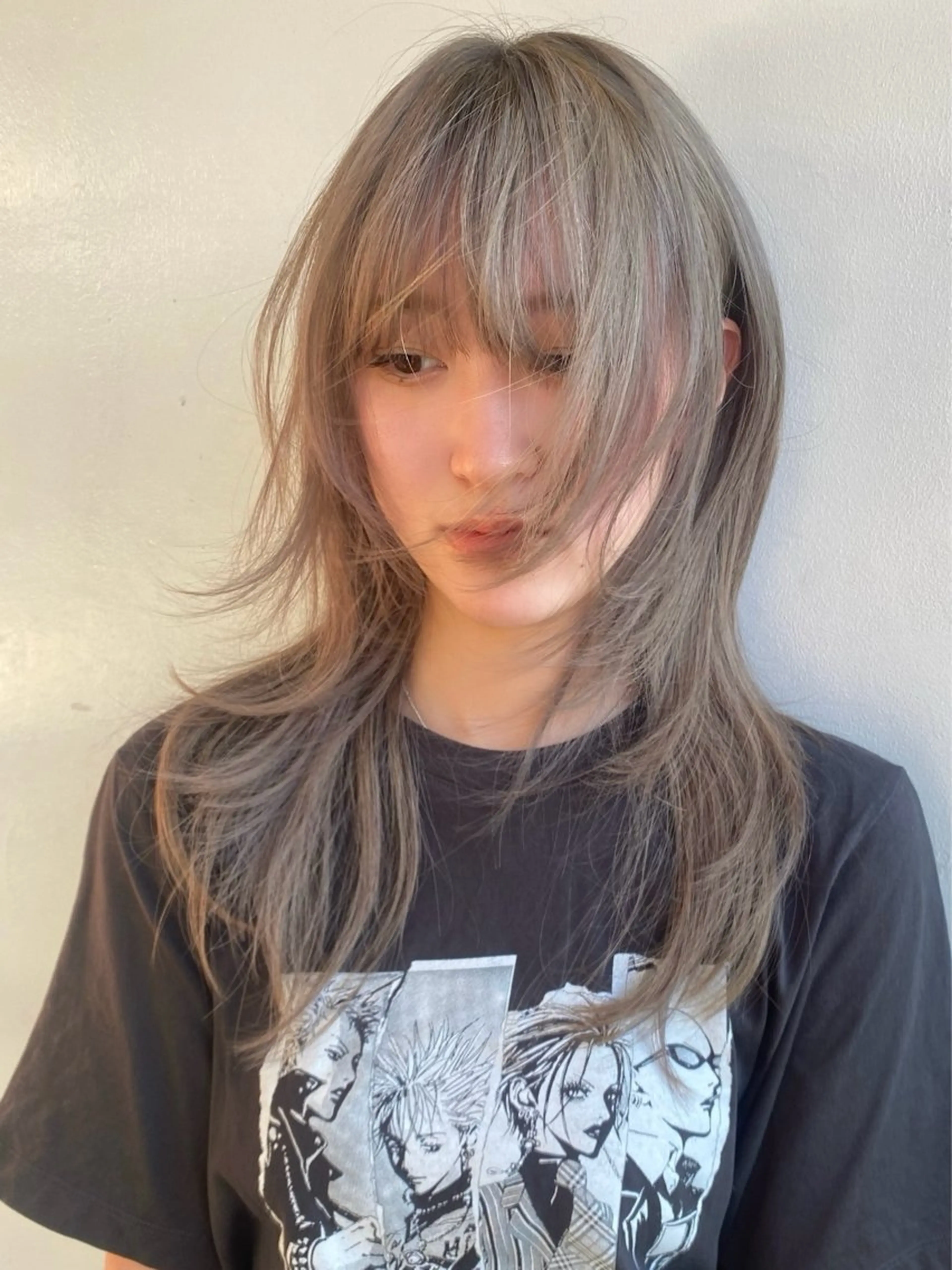 ロング カラー ヘアアレンジ カット ヘアカラー トリートメント 🎀韓国レイヤー 🎀白石菜々のヘアスタイル