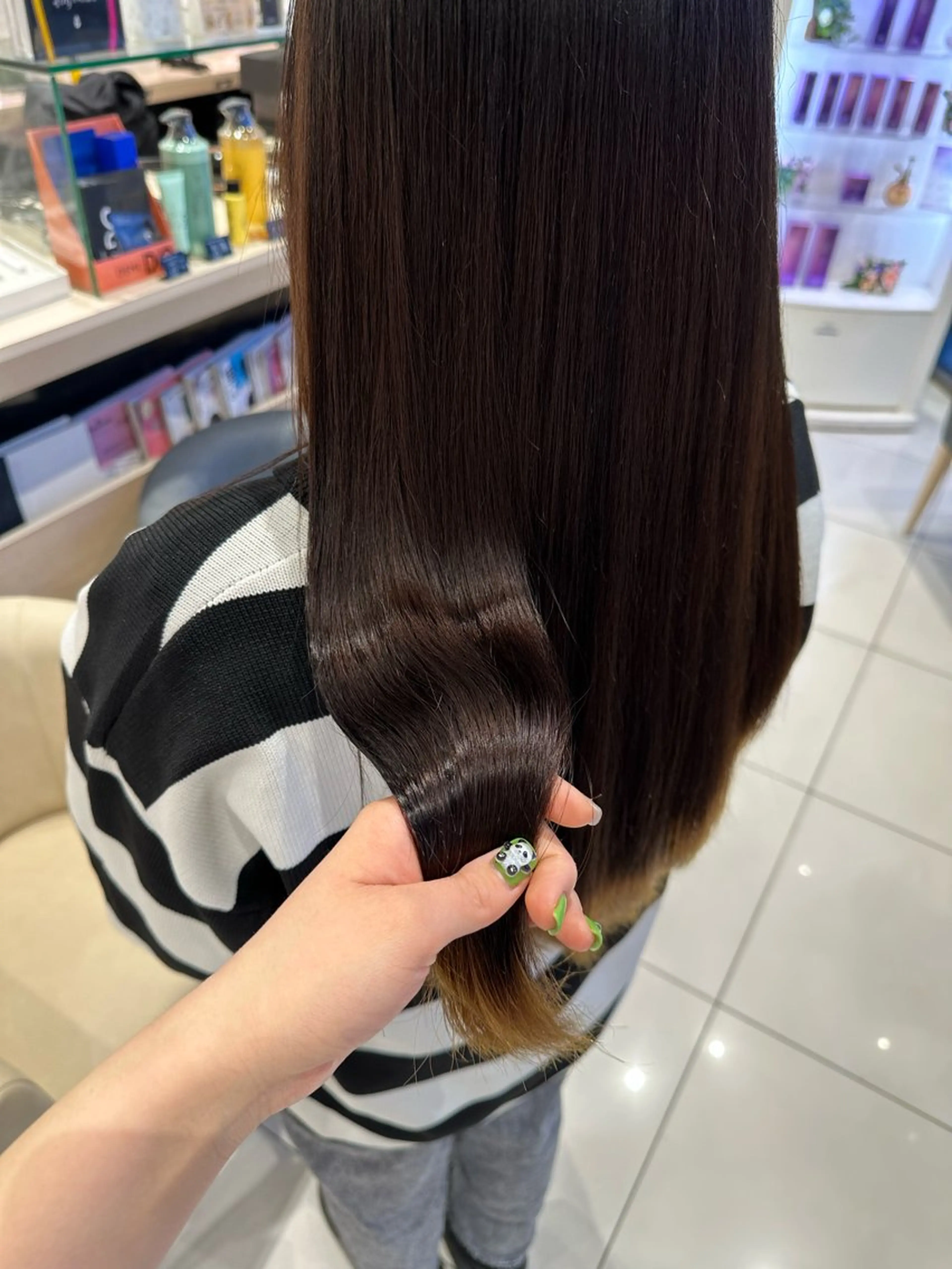ロング クロスパーマ/うる艶 カラー/Kurumiのヘアスタイル