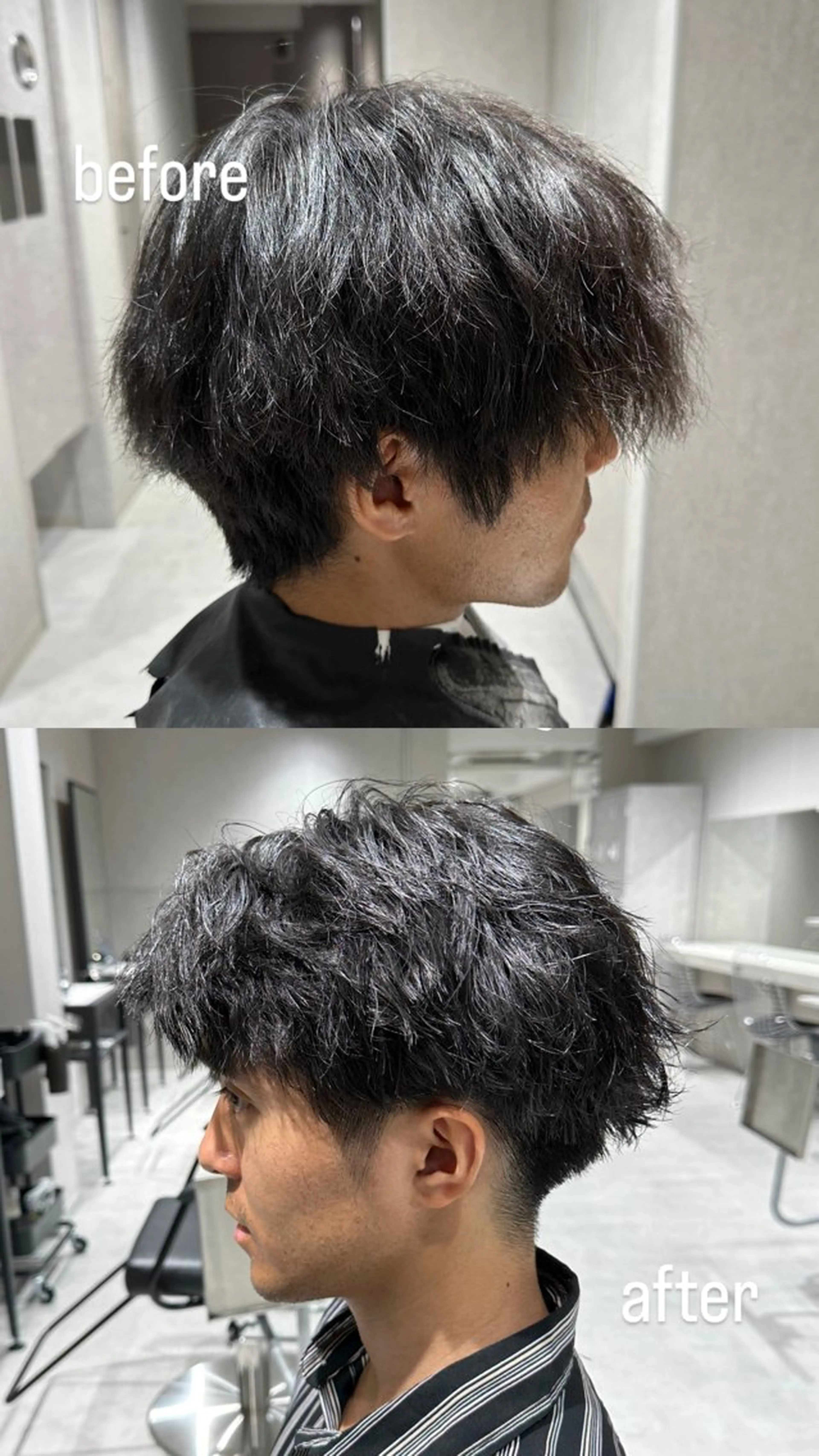 メンズ アップバング 刈り上げ カット 🍀メンズパーマ職人 池袋🍀Yuraのヘアスタイル