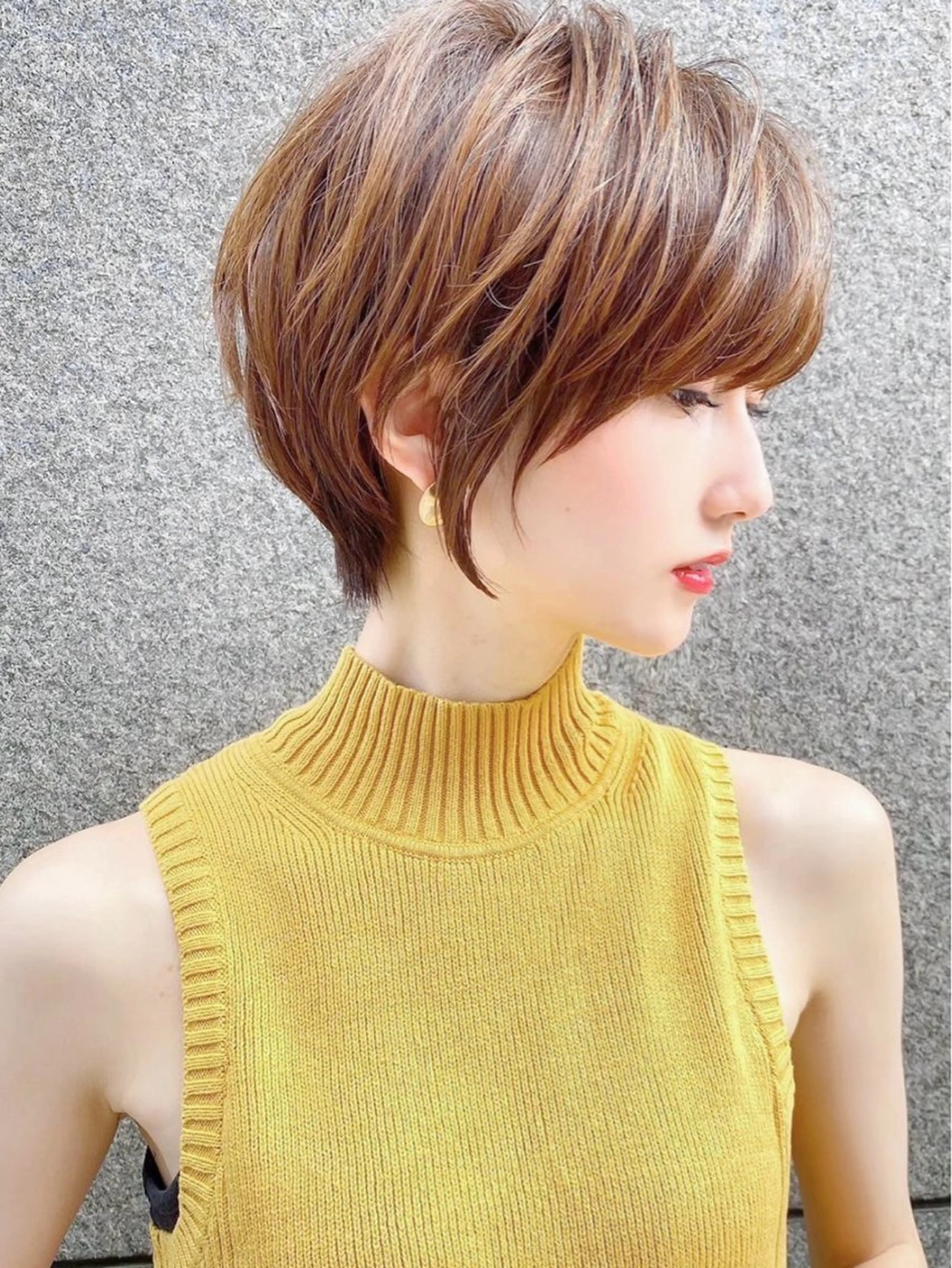 ショート カラー カット ヘアカラー トリートメント ショート ボブ ロンド　エメのヘアスタイル