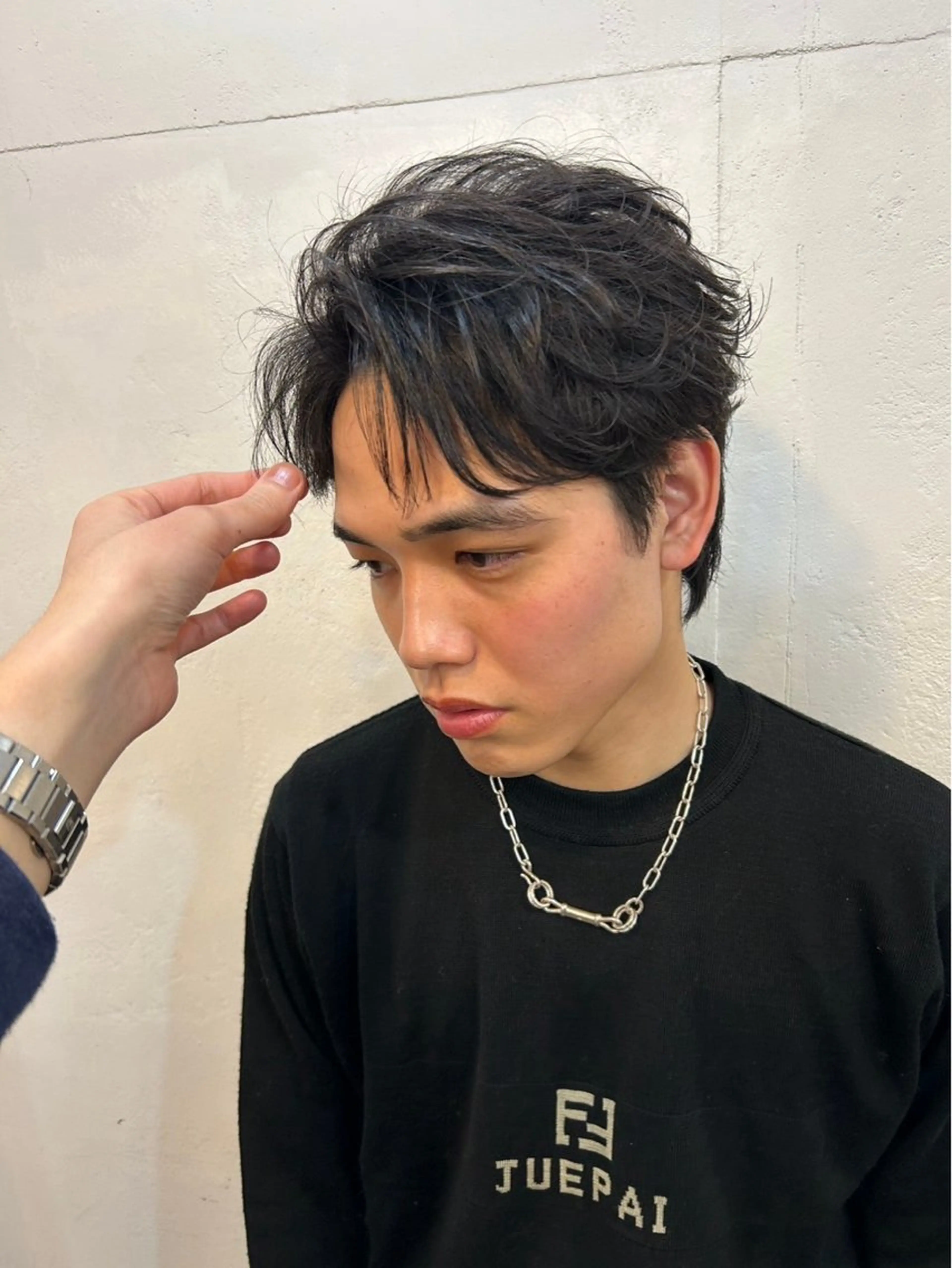 ショート カラー パーマ メンズ カット パーマ 横浜/メンズ特化/ Farbe/田中颯斗のヘアスタイル