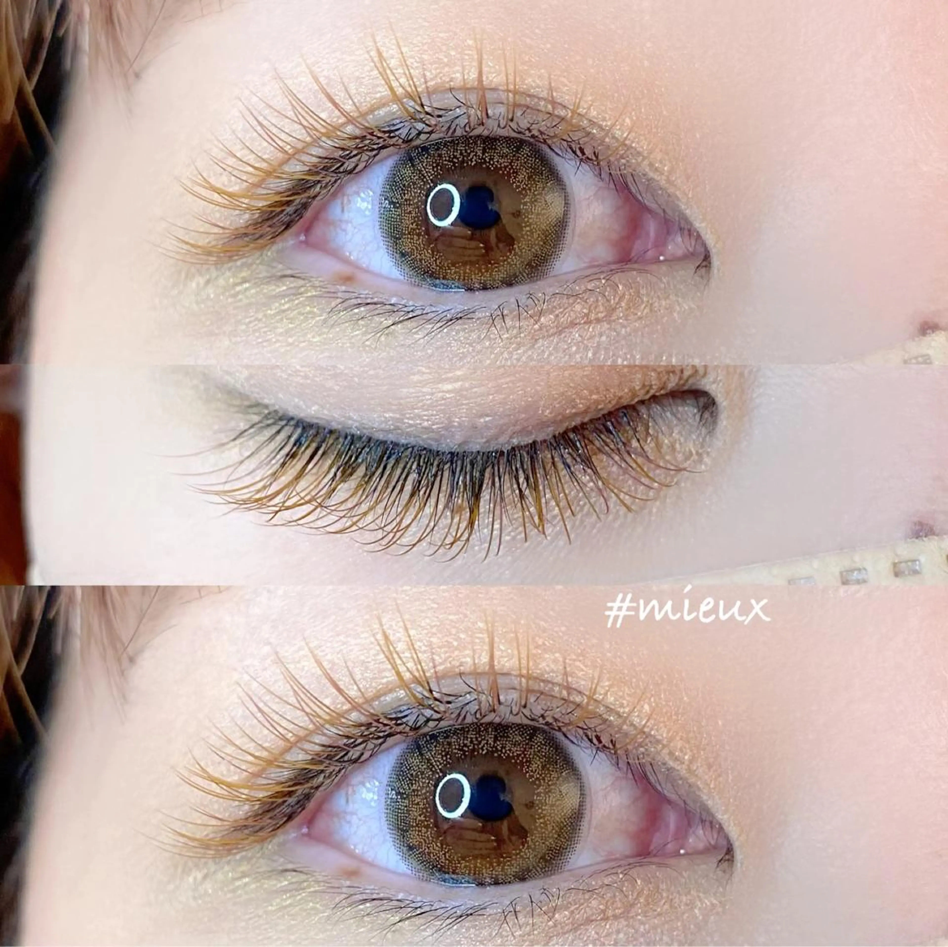 マツエク・マツパ カラーマツエク フラットラッシュ マツエク mieux _パリエク♡LED♡のマツエク・マツパデザイン