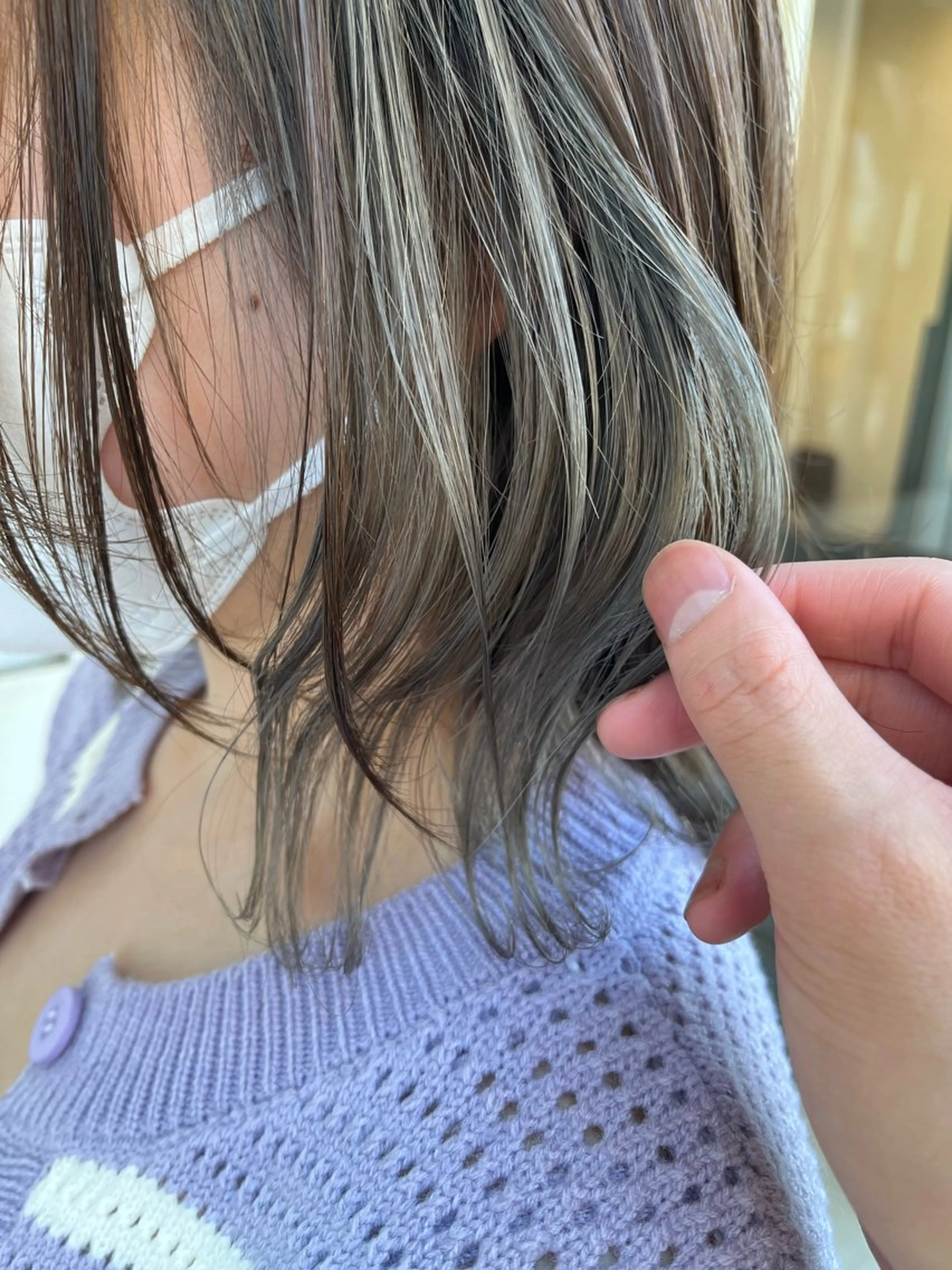 ミディアム カラー 透明感カラー インナーカラー カット ヘアカラー トリートメント 髪質改善/ハイトーン カラー/久保田彰のヘアスタイル