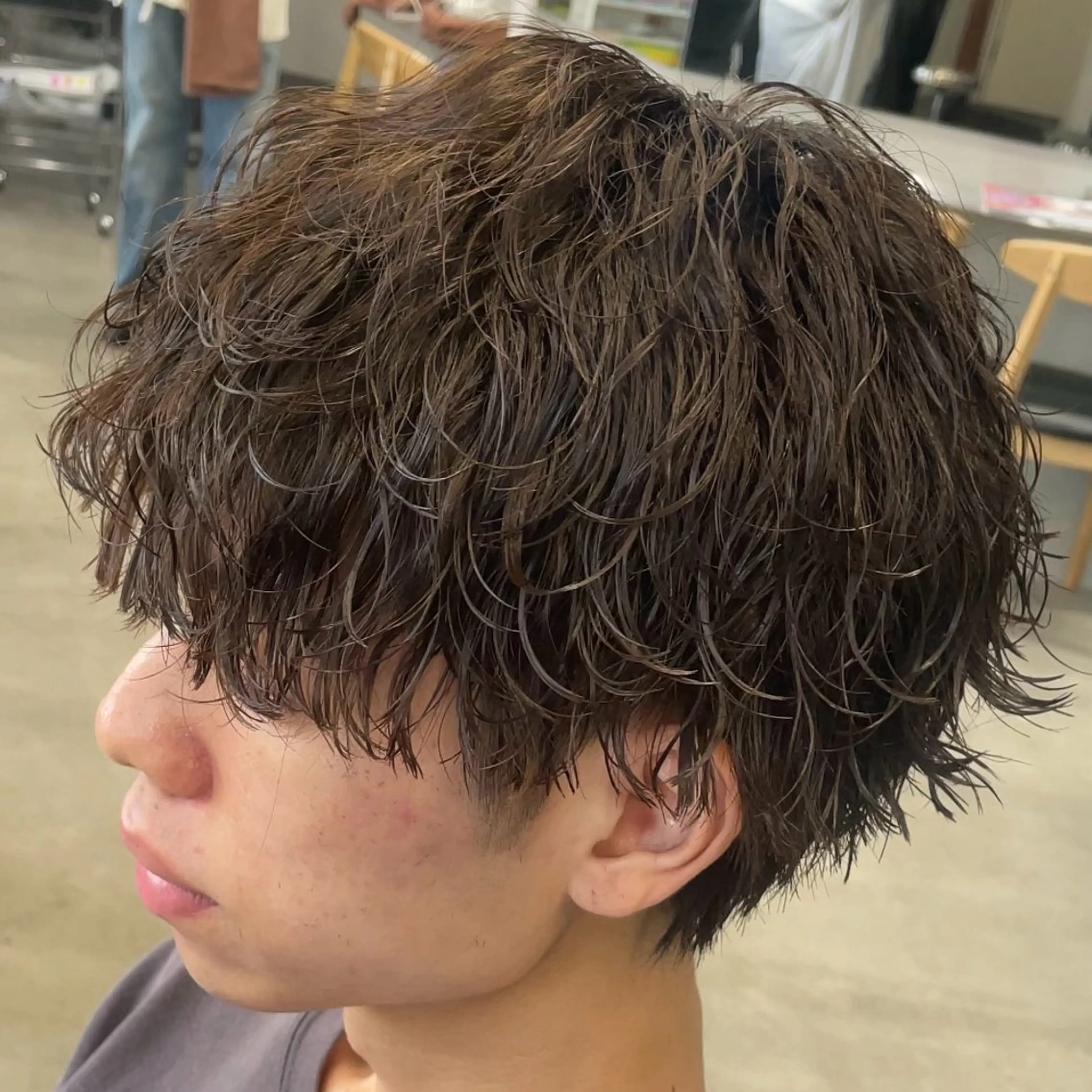 ミディアム パーマ ヘアアレンジ メンズ fifth 石川 凪のヘアスタイル