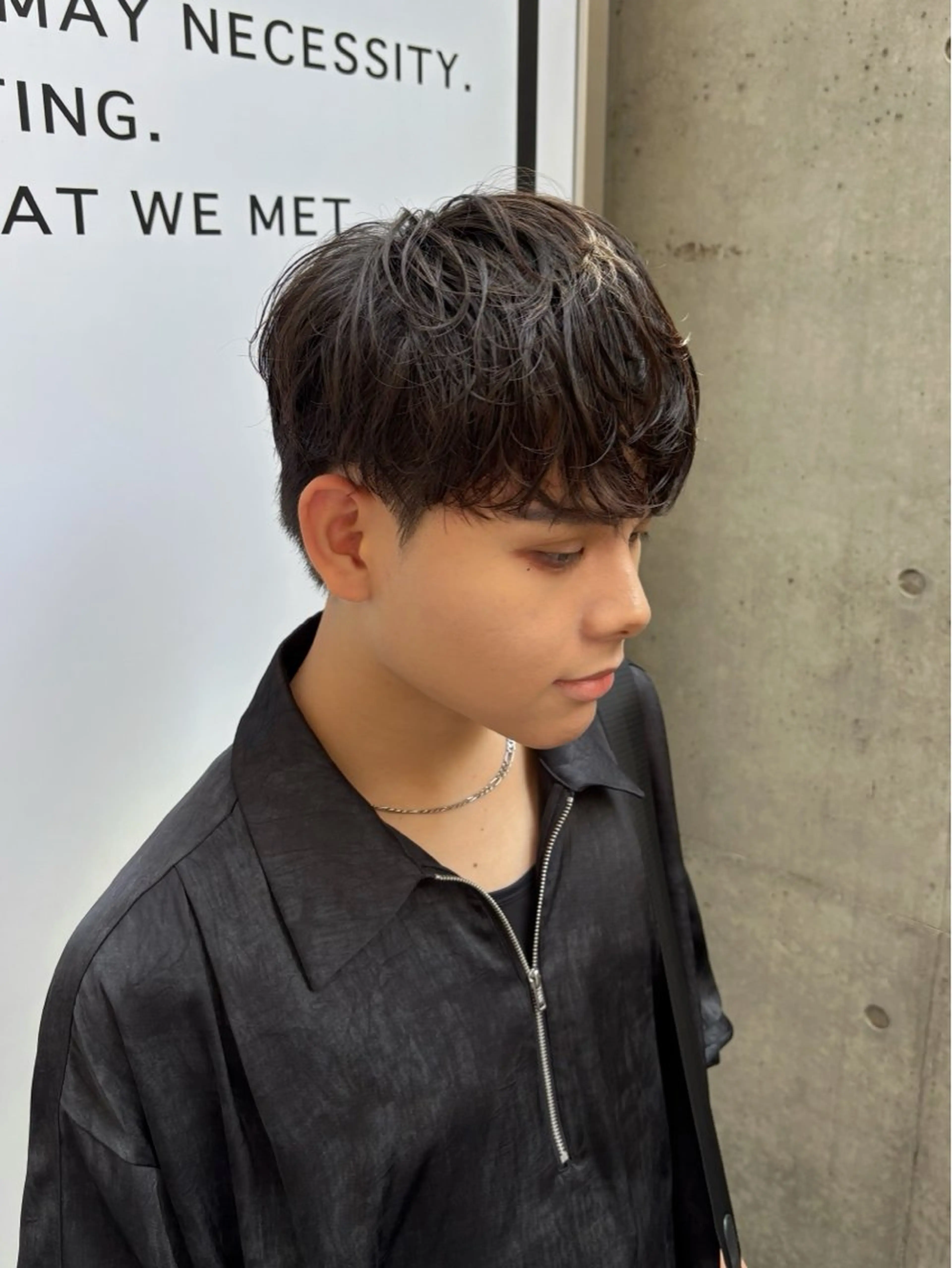 ショート パーマ メンズ カット パーマ カルマパーマ韓国ヘア shiryuのヘアスタイル