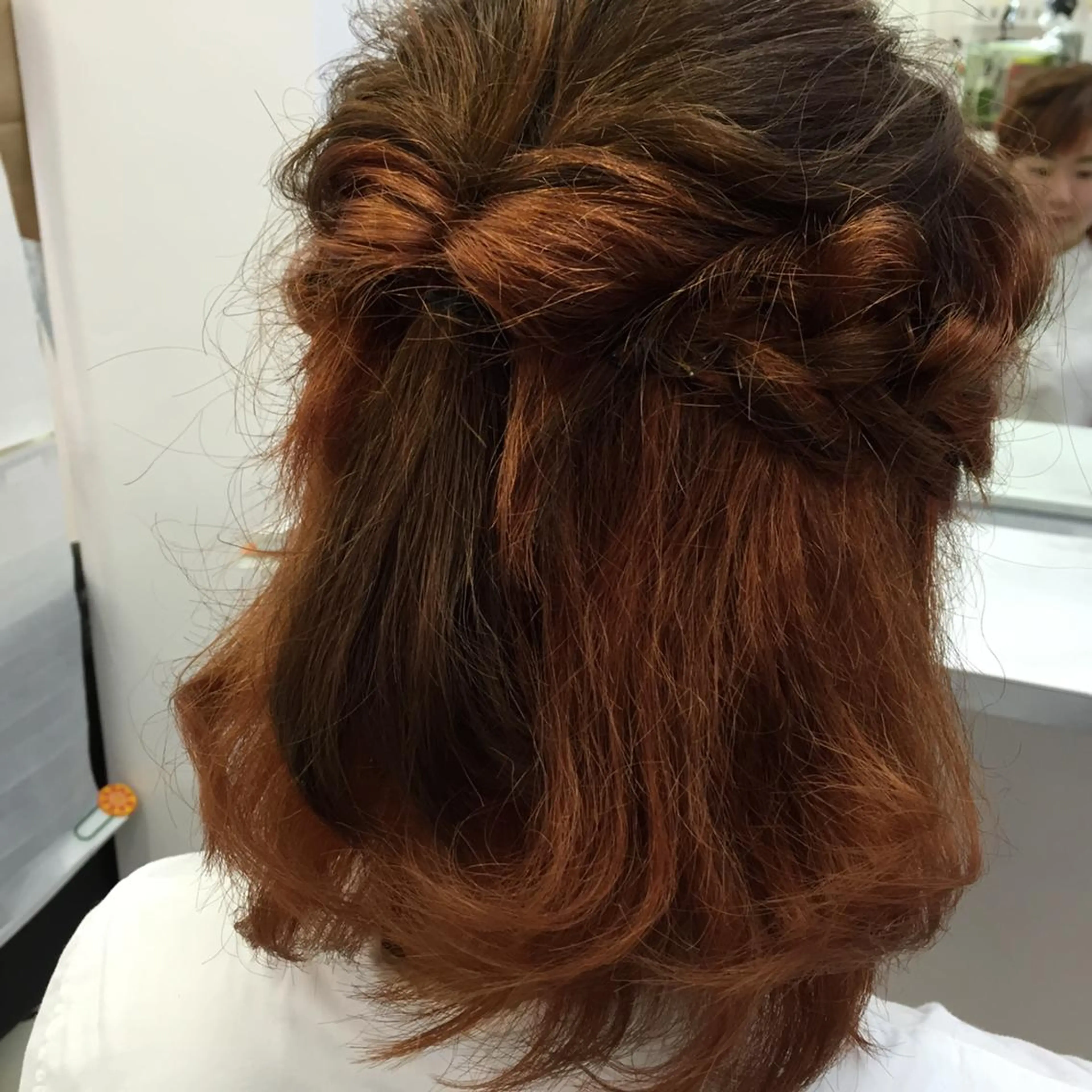 ミディアム カラー ヘアアレンジ レッドカラー Secre hikaru☆のその他イメージ