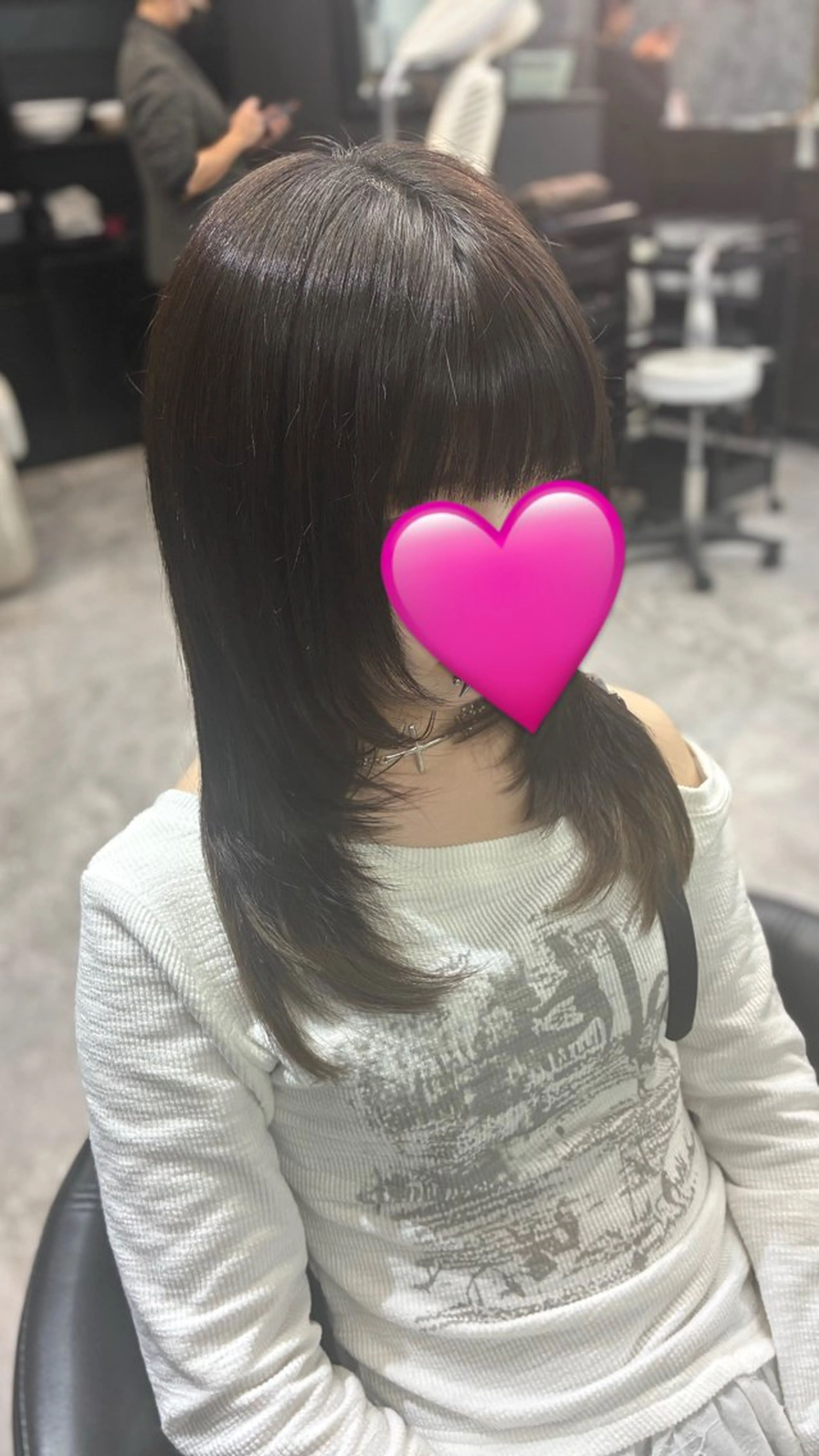 ロング カット 北村 理奈のヘアスタイル