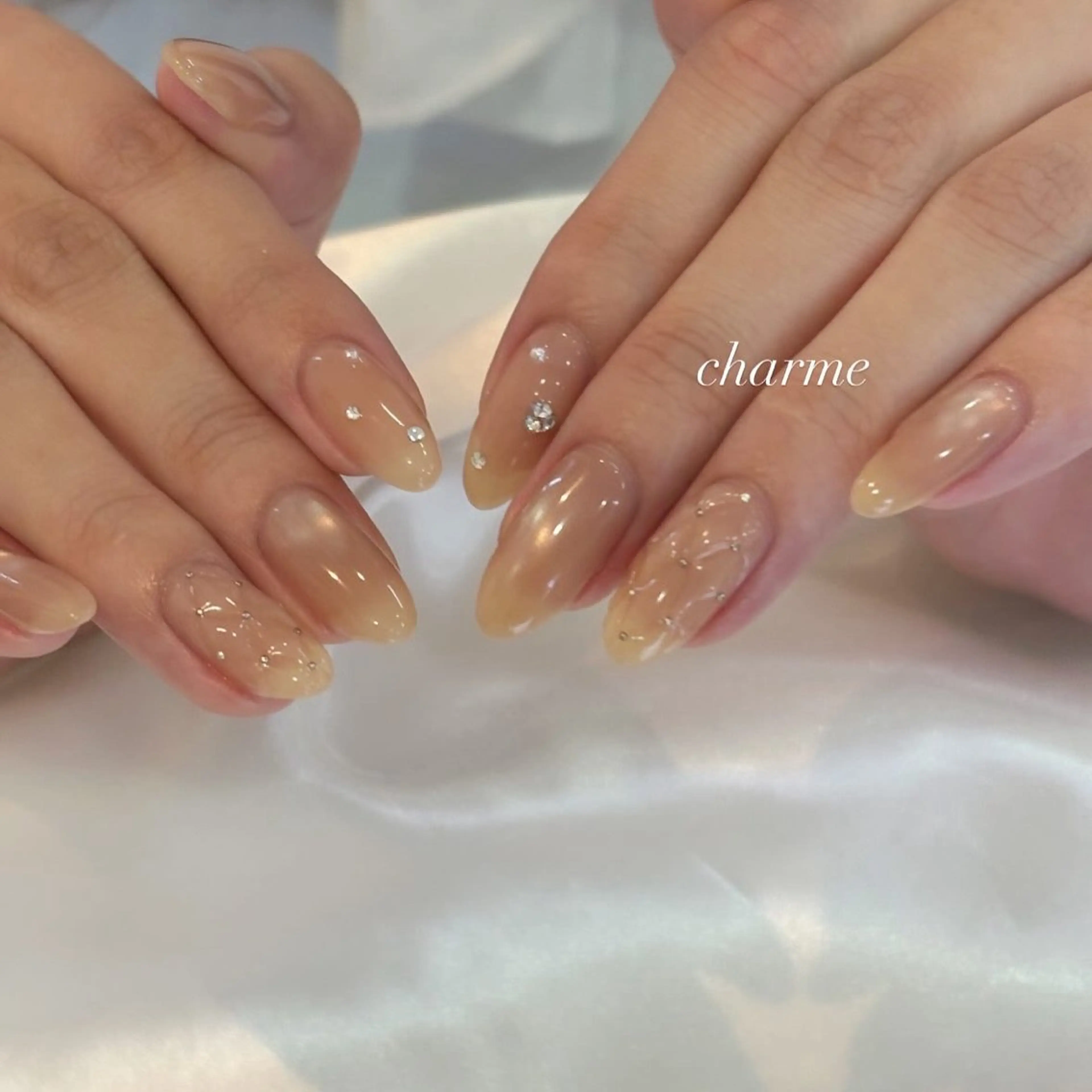 ネイル ジェルネイル ワンホンネイル 冬ネイル ハンドネイル charme nailのネイルデザイン
