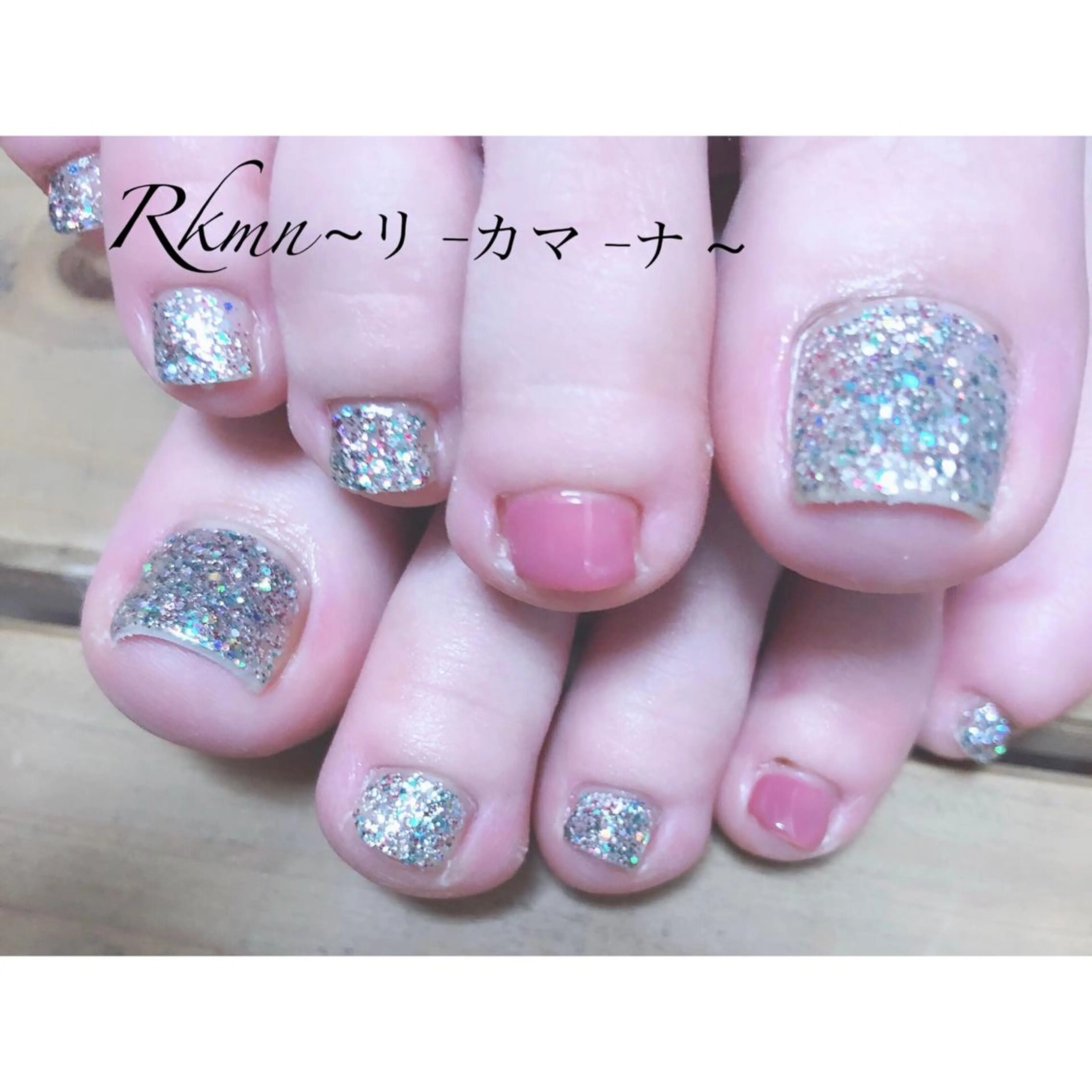 ネイル アートネイル フレンチネイル ジェルネイル グラデーション ラメ(グリッター) ハンドネイル フットネイル ハンドケア Rkmn ~リ-カマ-ナ~のネイルデザイン