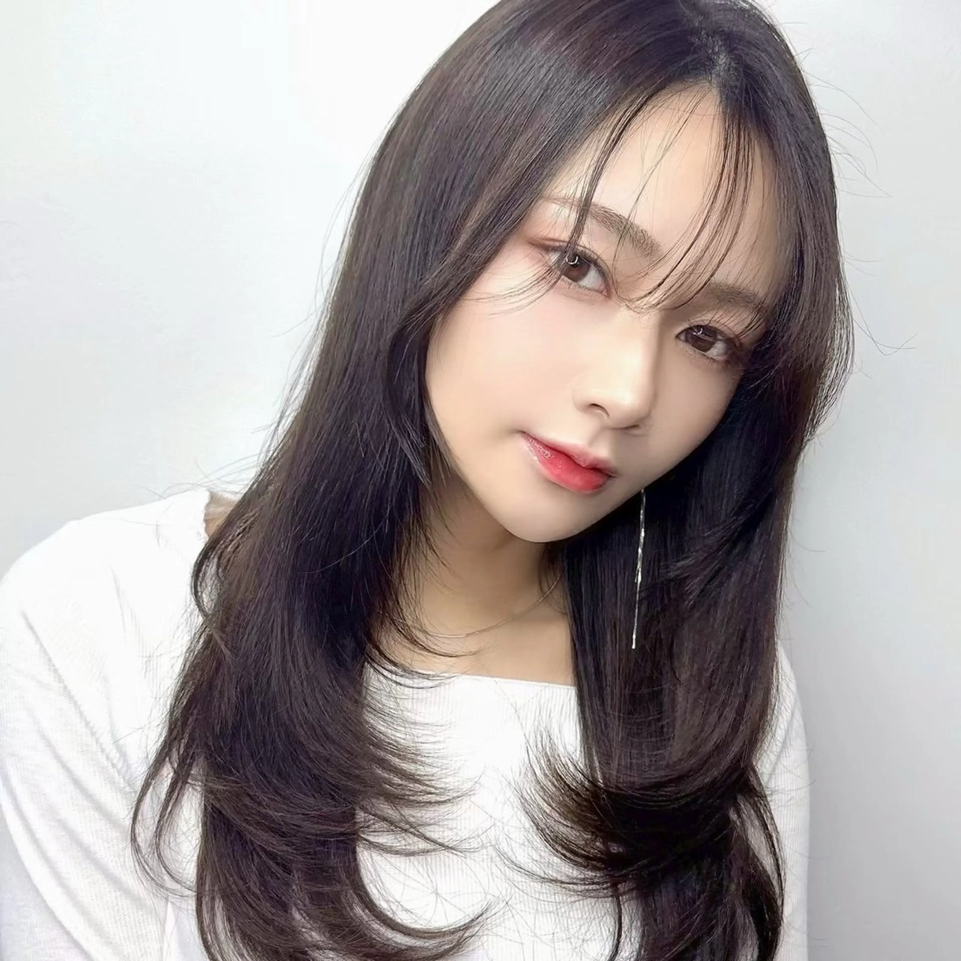 ロング カラー 黒髪 くびれヘア くびれレイヤー レイヤーカット カット ヘアカラー パーマ トリートメント ヘッドスパ 🏝️🐉沖縄移住 美容師竜生🏝️のヘアスタイル