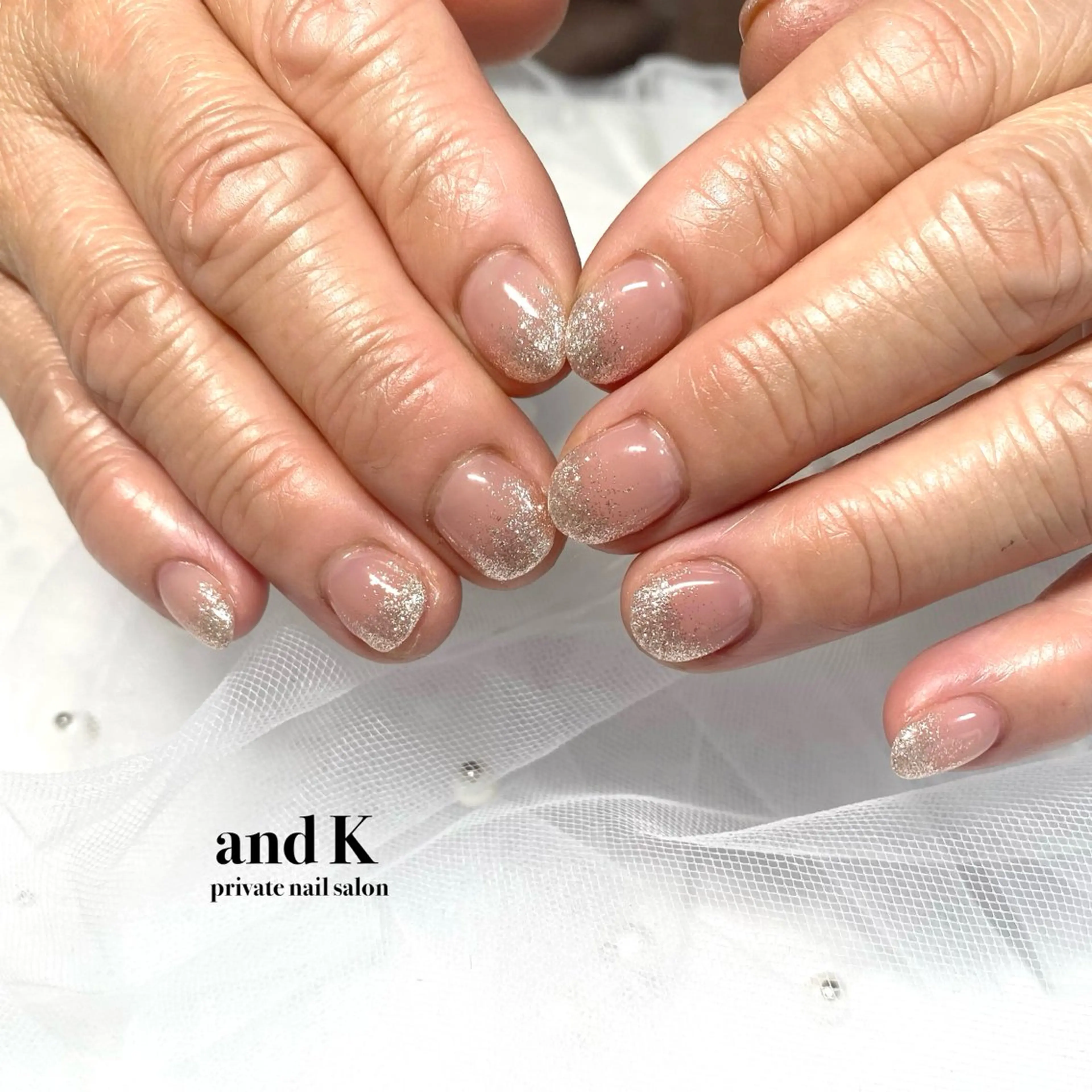 ネイル グラデーション ラメ(グリッター) ラメグラデーション andK nail salonのネイルデザイン