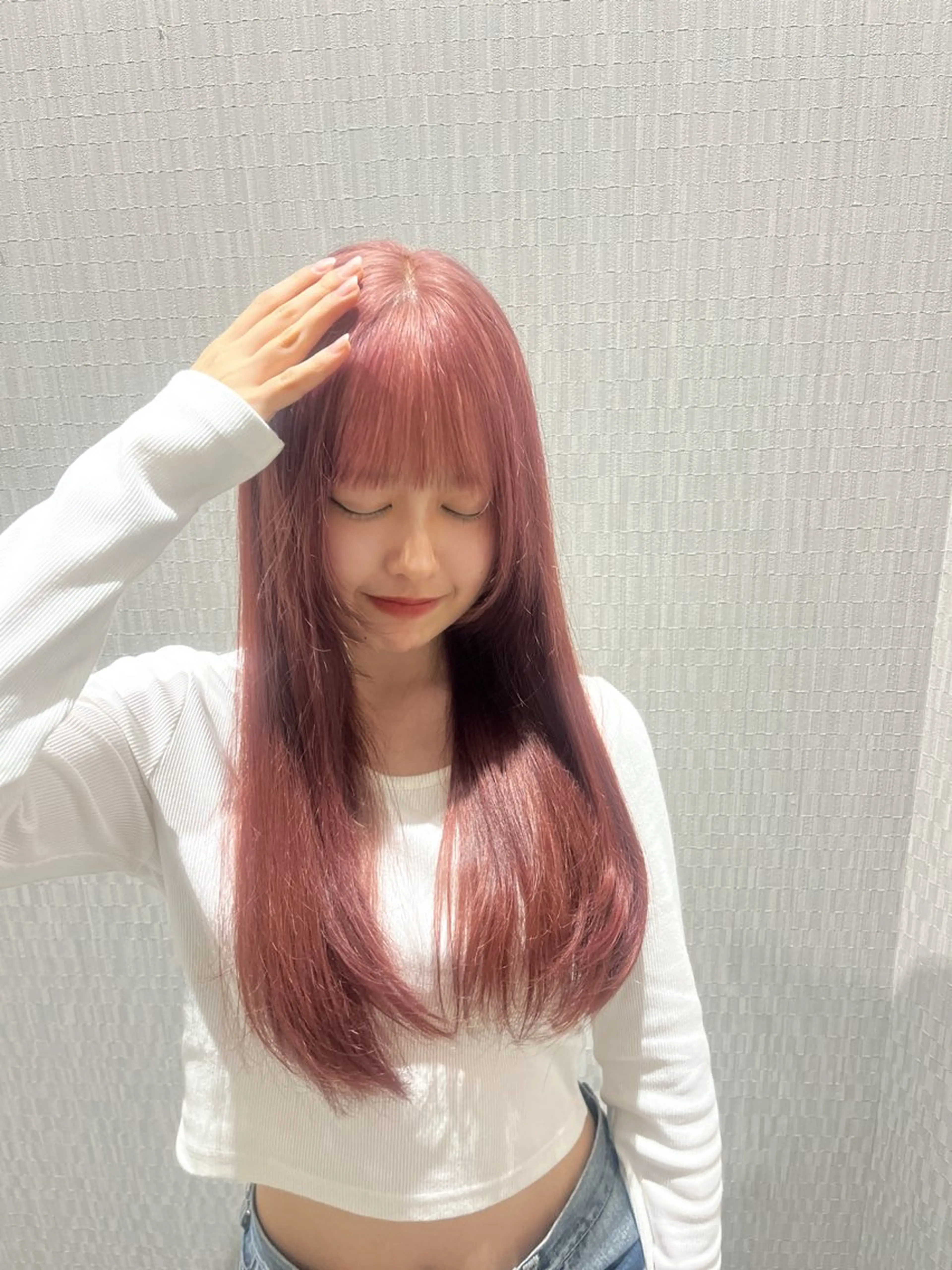 セミロング カラー ブリーチ カット ヘアカラー トリートメント 小木曽智美 /ボブ/ショートのヘアスタイル