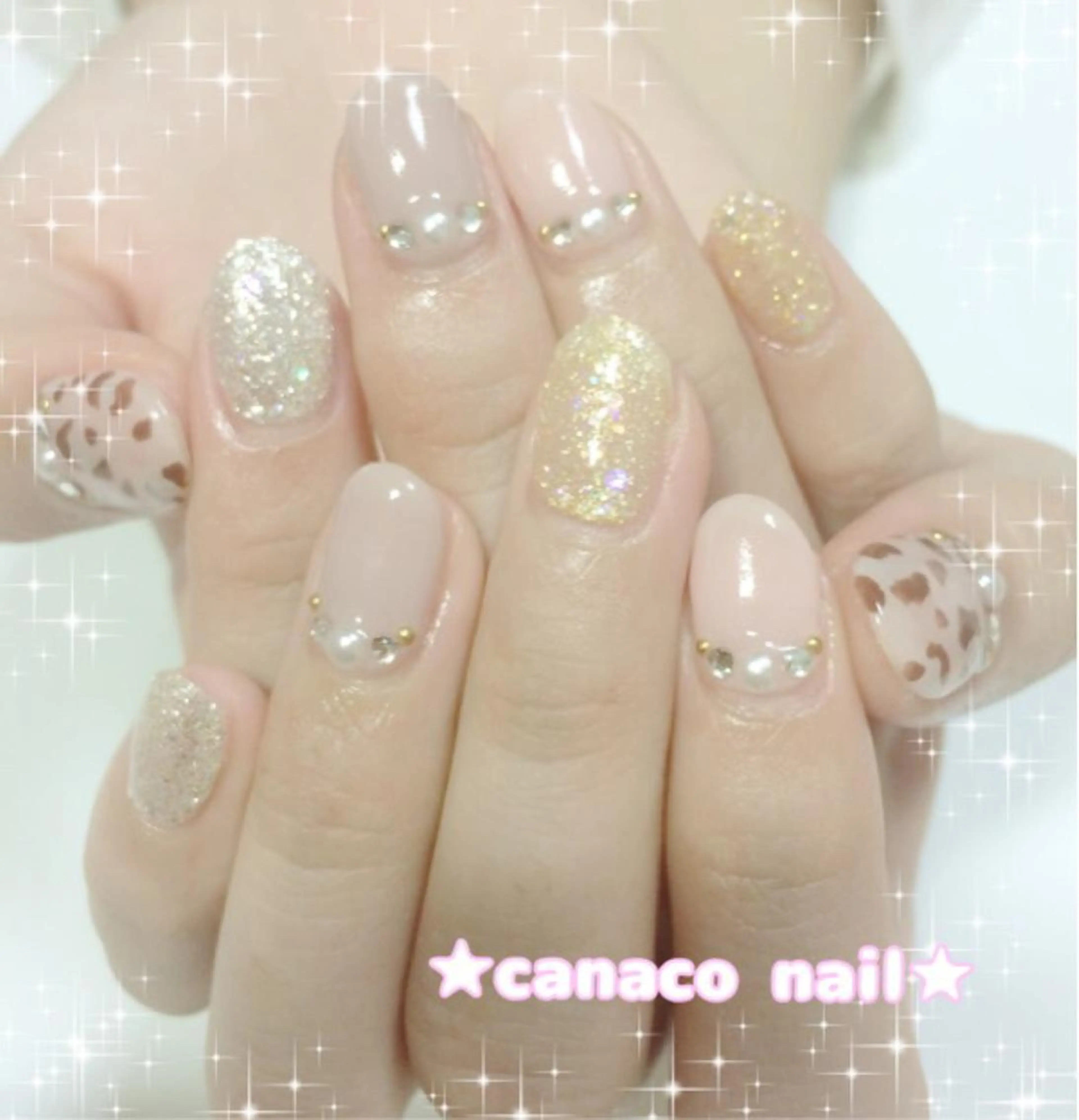 ネイル アートネイル ジェルネイル パラジェル ストーンネイル ハンドネイル ハンドケア ベテランネイル cnc  nailのネイルデザイン