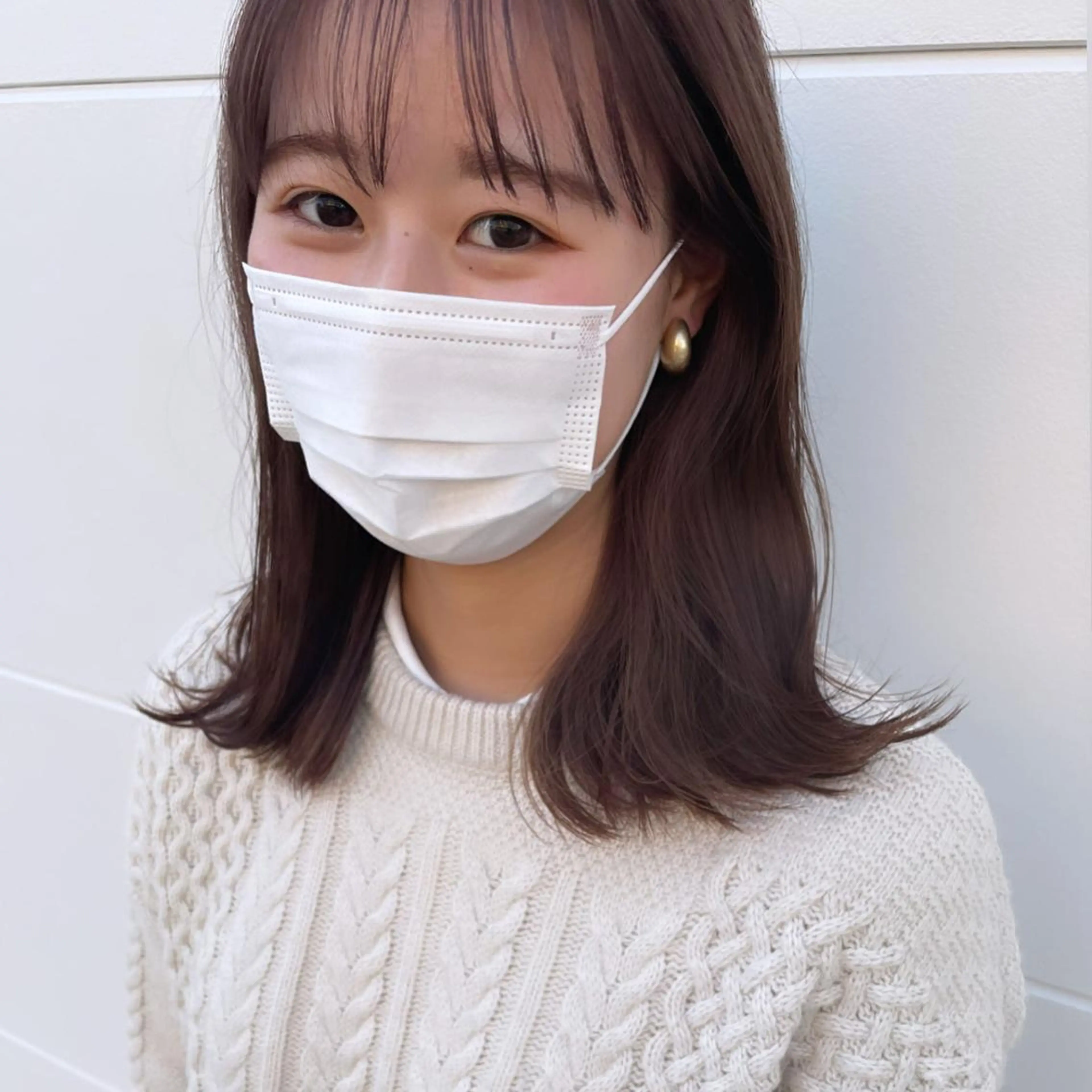 セミロング ヘアカラー トリートメント 青木 りおのヘアスタイル