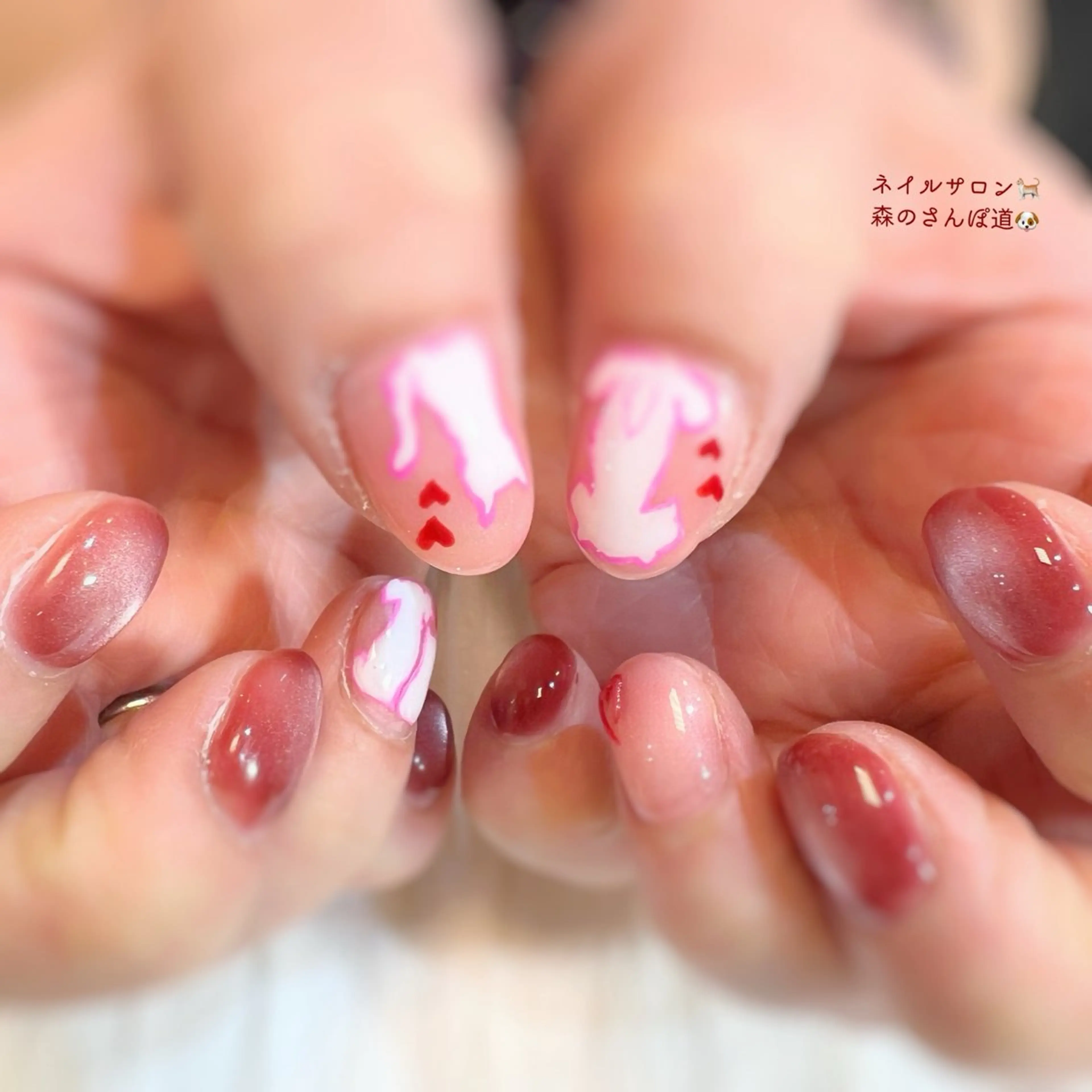 ネイル ハンドネイル 森のさんぽ道所属・ショートネイル 森のさんぽ道のネイルデザイン