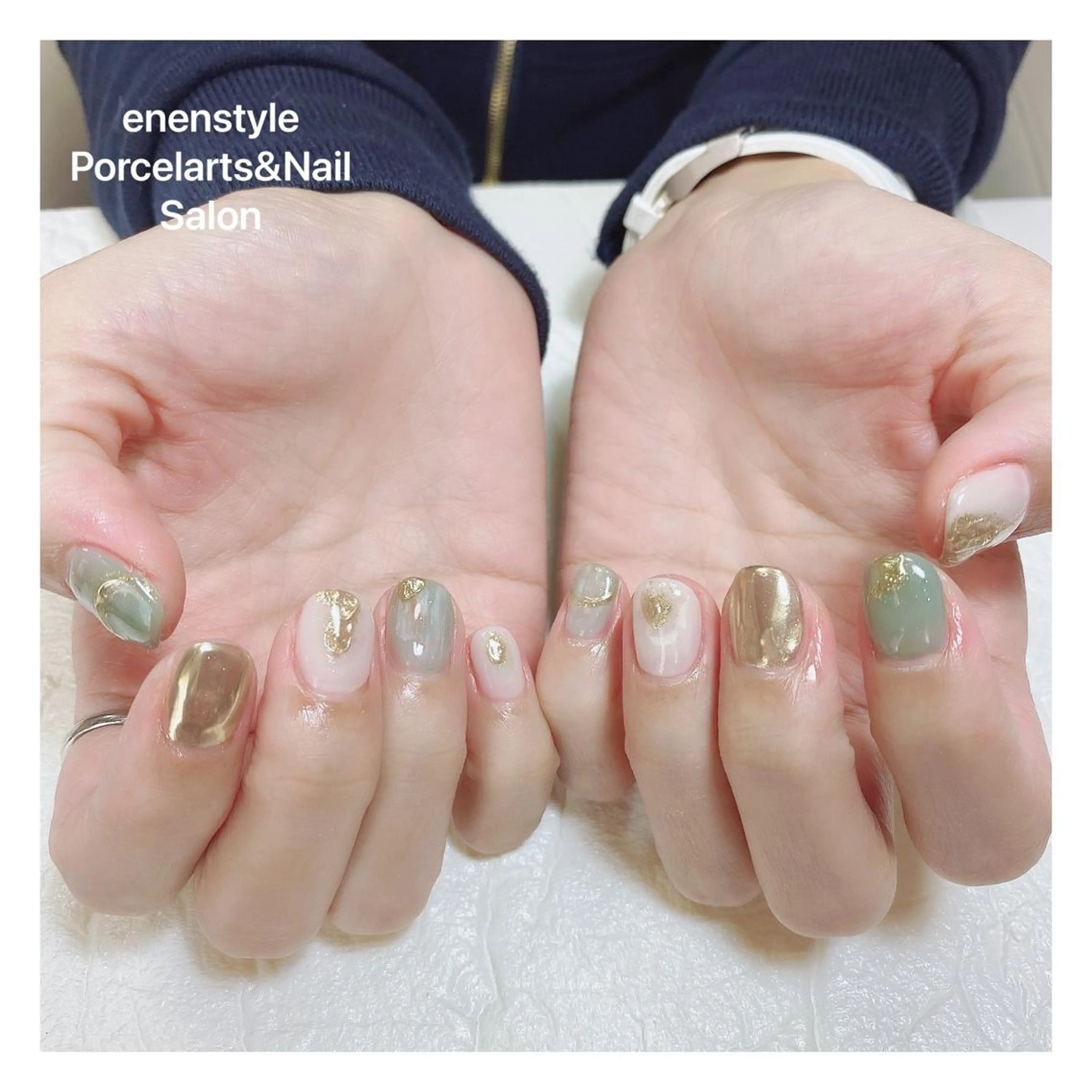 ショート ネイル ハンドネイル 👑enen style👑のネイルデザイン