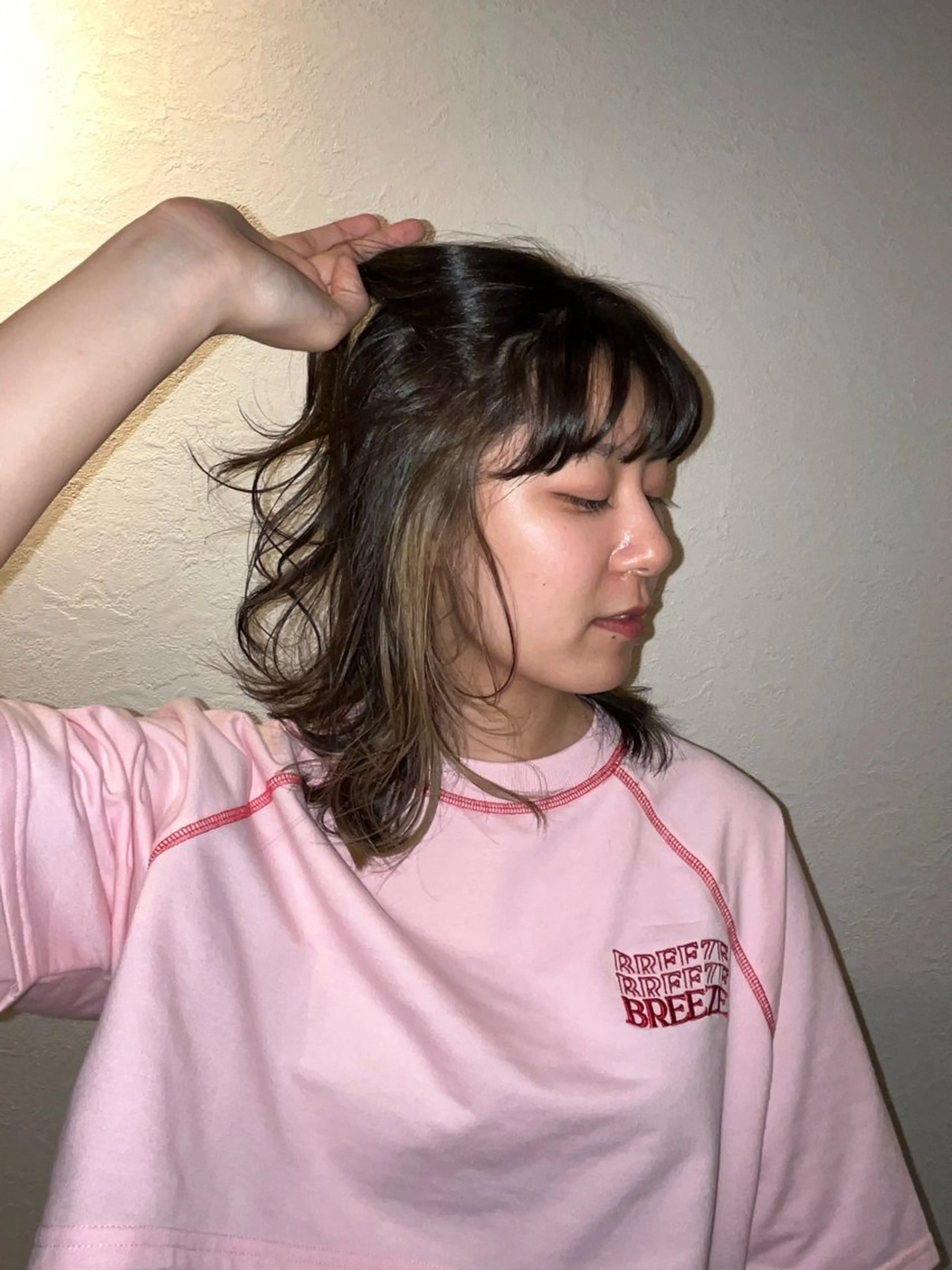 ミディアム カラー ヘアアレンジ 長谷川 愛花のヘアスタイル