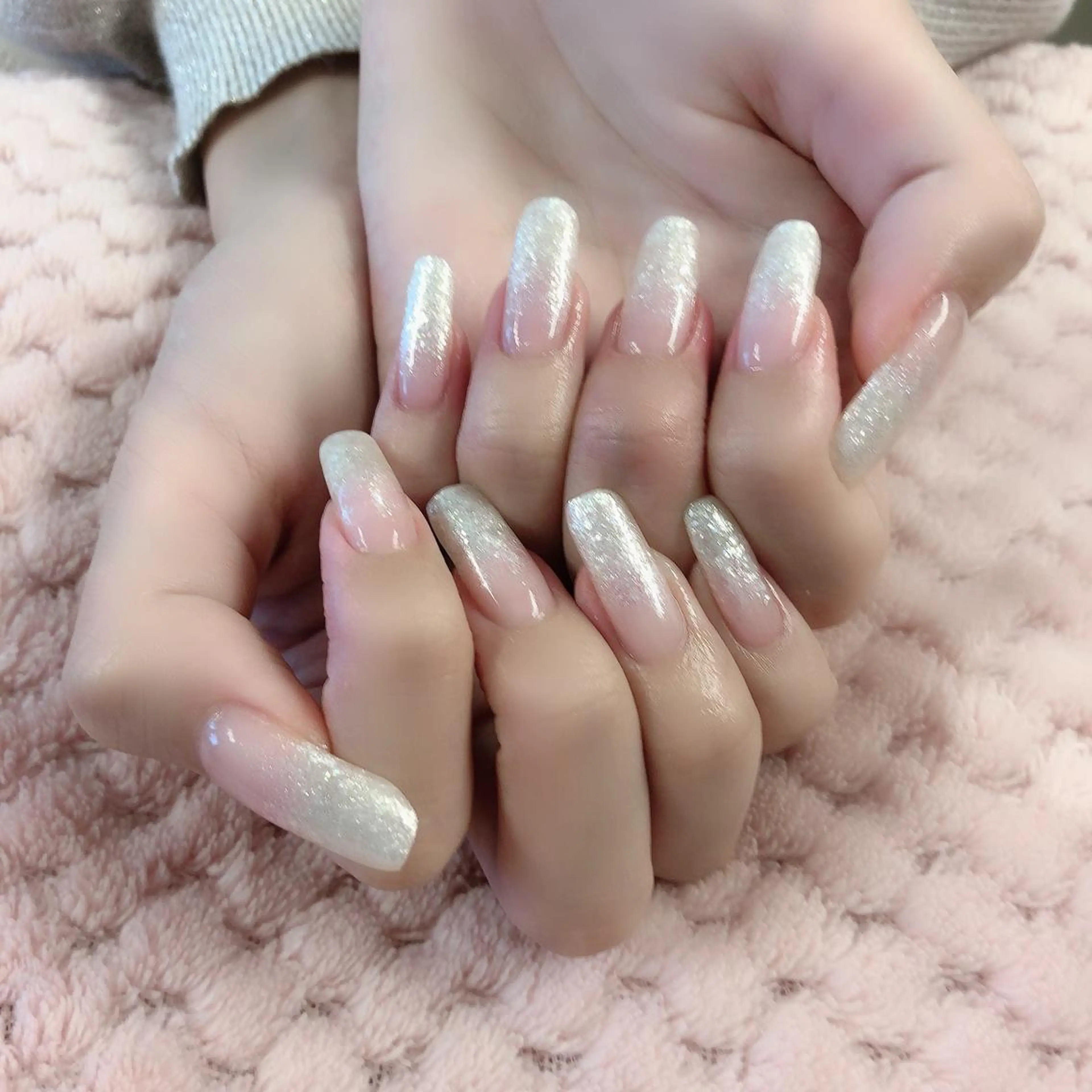 ネイル ラメ(グリッター) ラメグラデーション スカルプネイル ono megumiのネイルデザイン