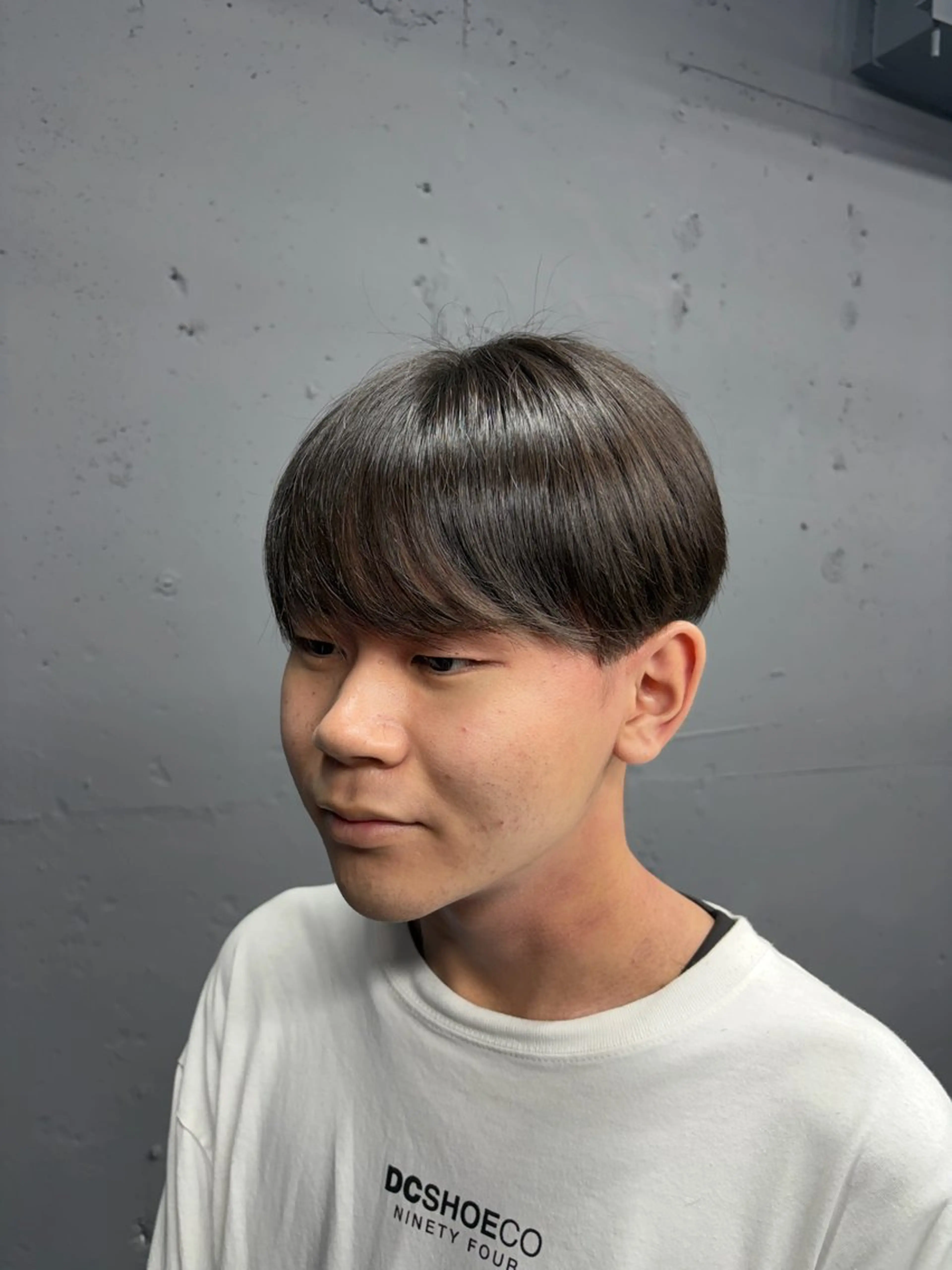 ショート メンズ マッシュ シースルーマッシュ 縮毛矯正 カット 縮毛矯正 宮本 涼太郎のヘアスタイル