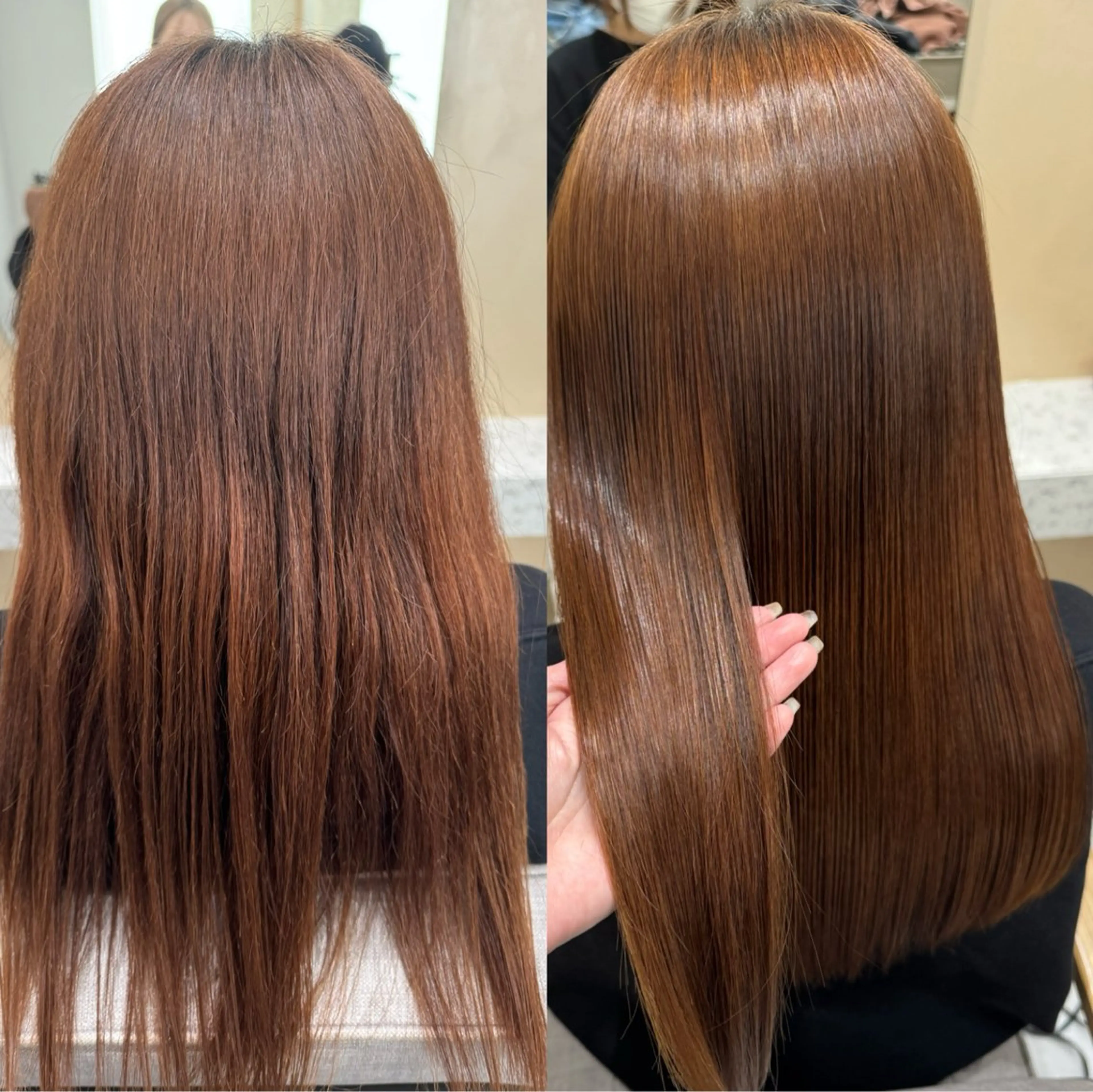 セミロング カット 縮毛矯正 トリートメント 🌜美髪矯正/艶髪 /ボブ/こころ🌛のヘアスタイル