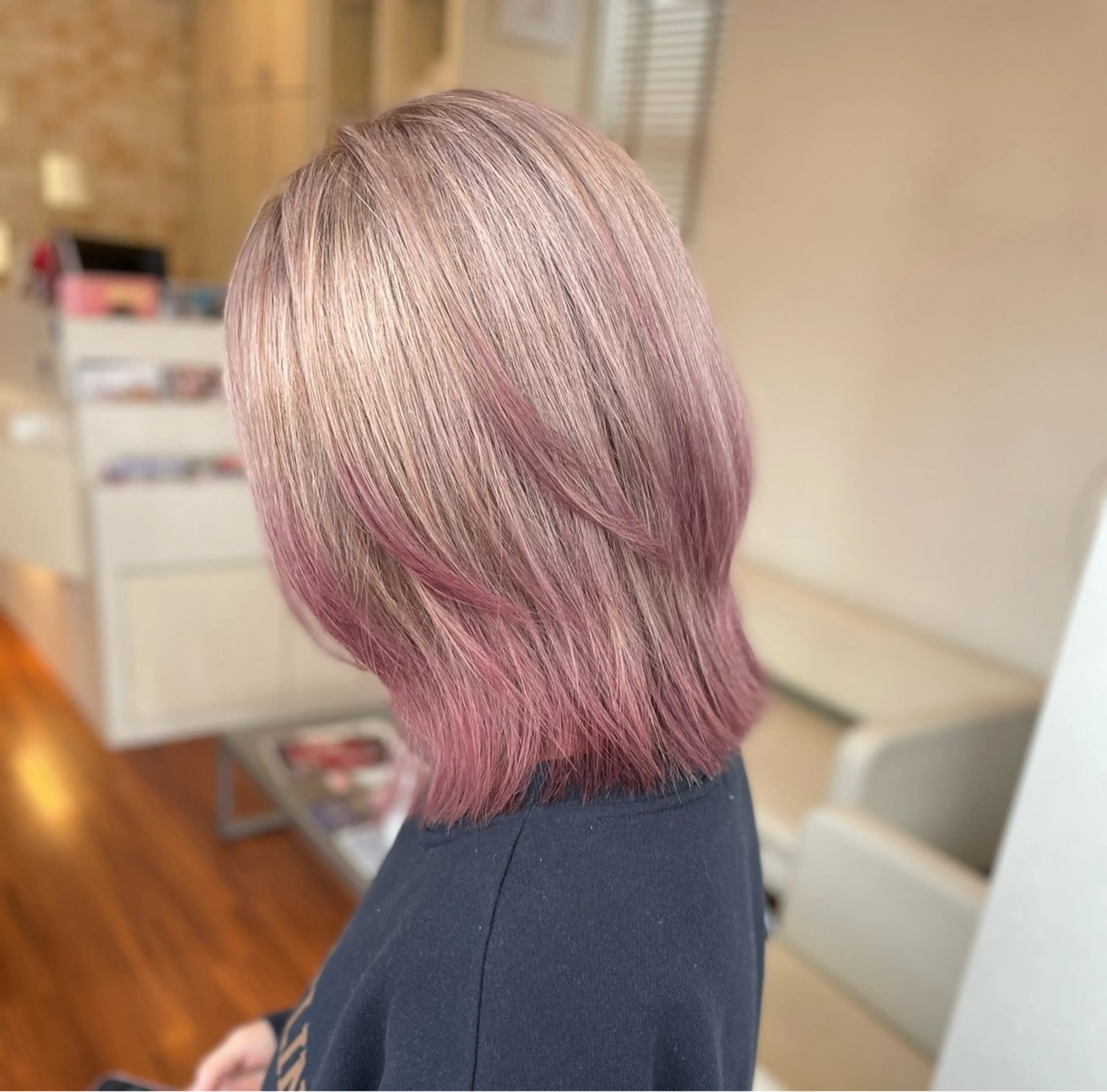 ミディアム カット ヘアカラー 【シクネ】ユウダイ お顔まわりカット💎のヘアスタイル